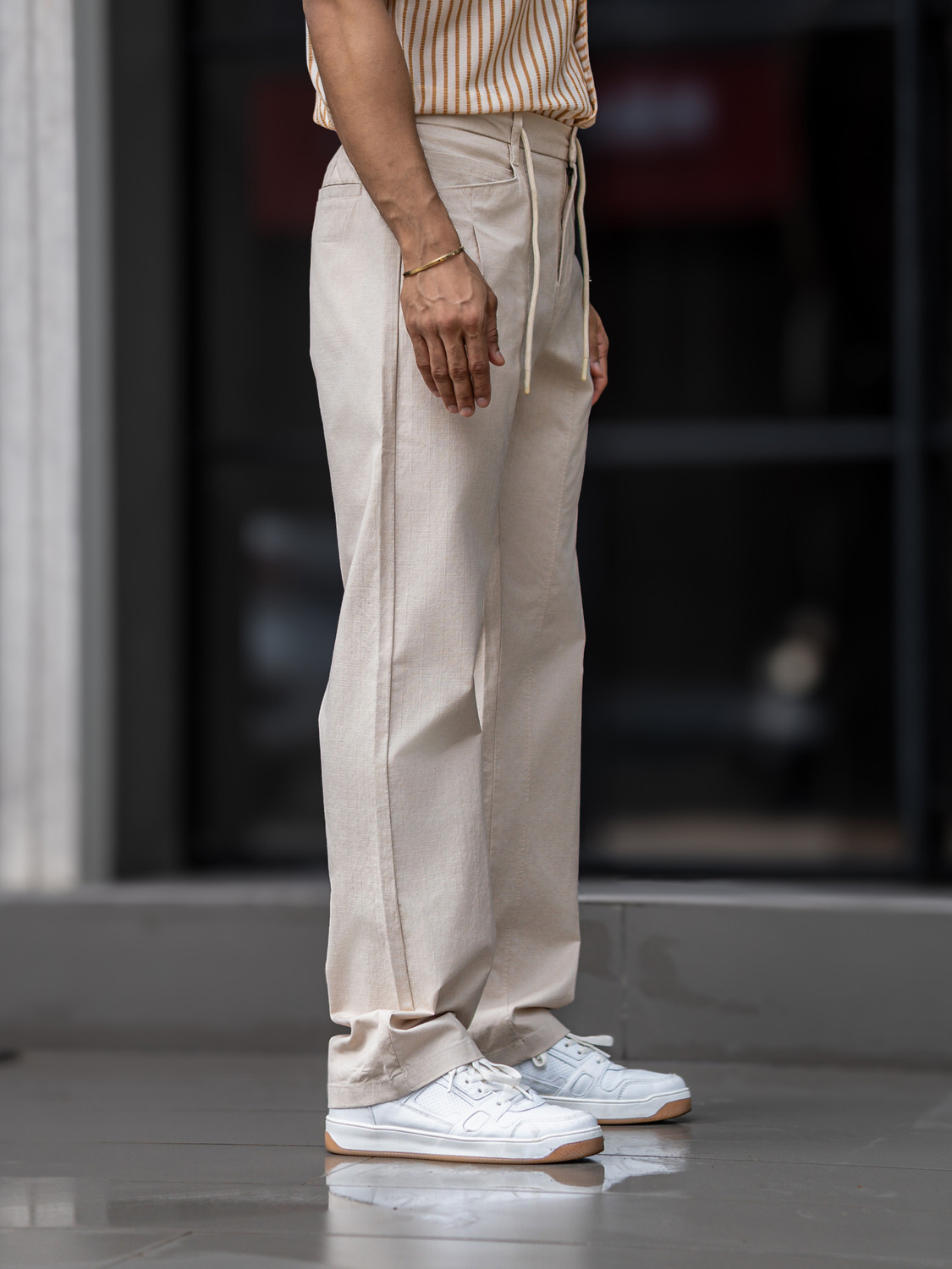 Image of MANIAC Regular Fit Men Brown Trousers