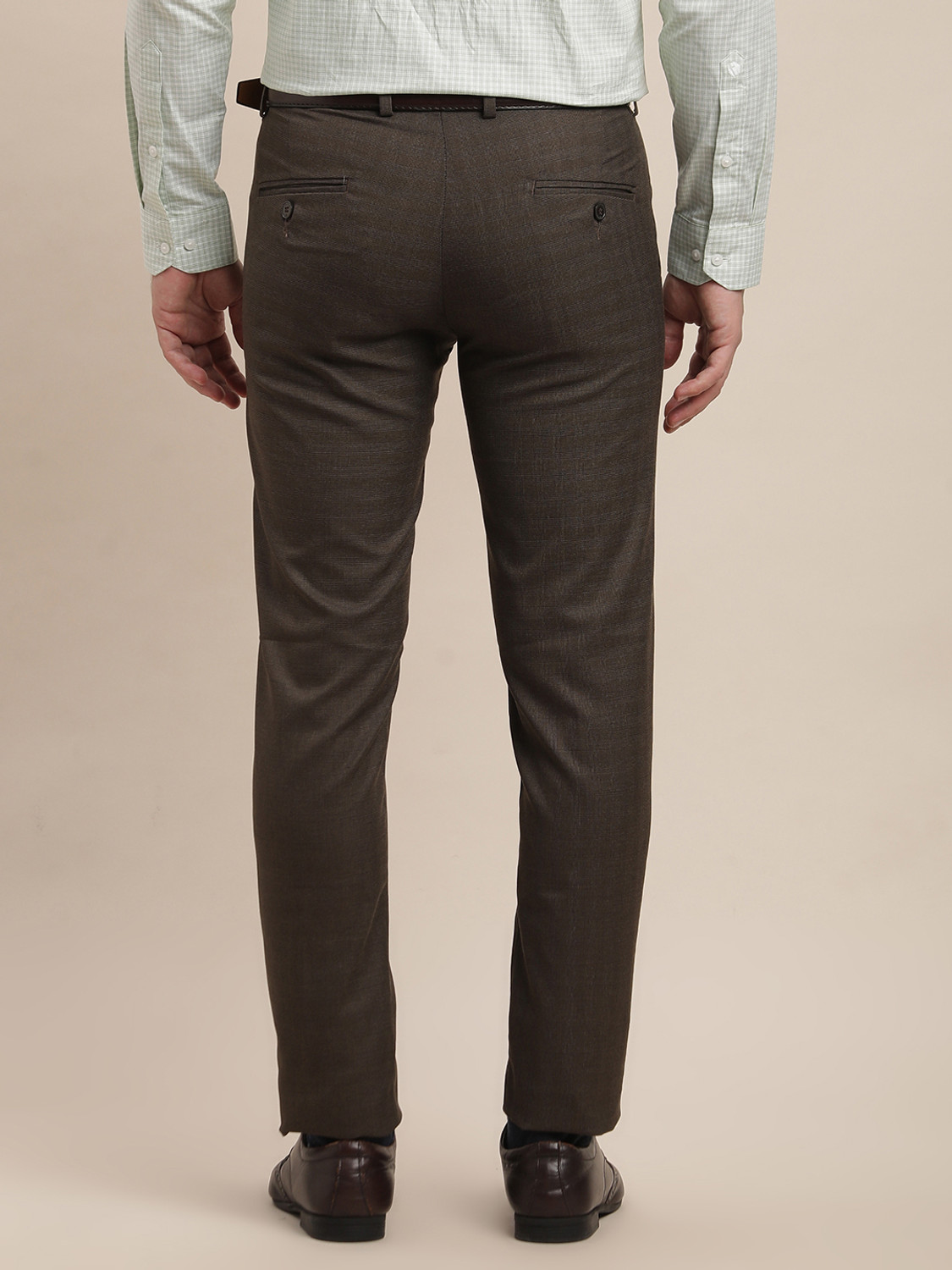 Image of TURTLE Skinny Fit Men Brown Trousers
