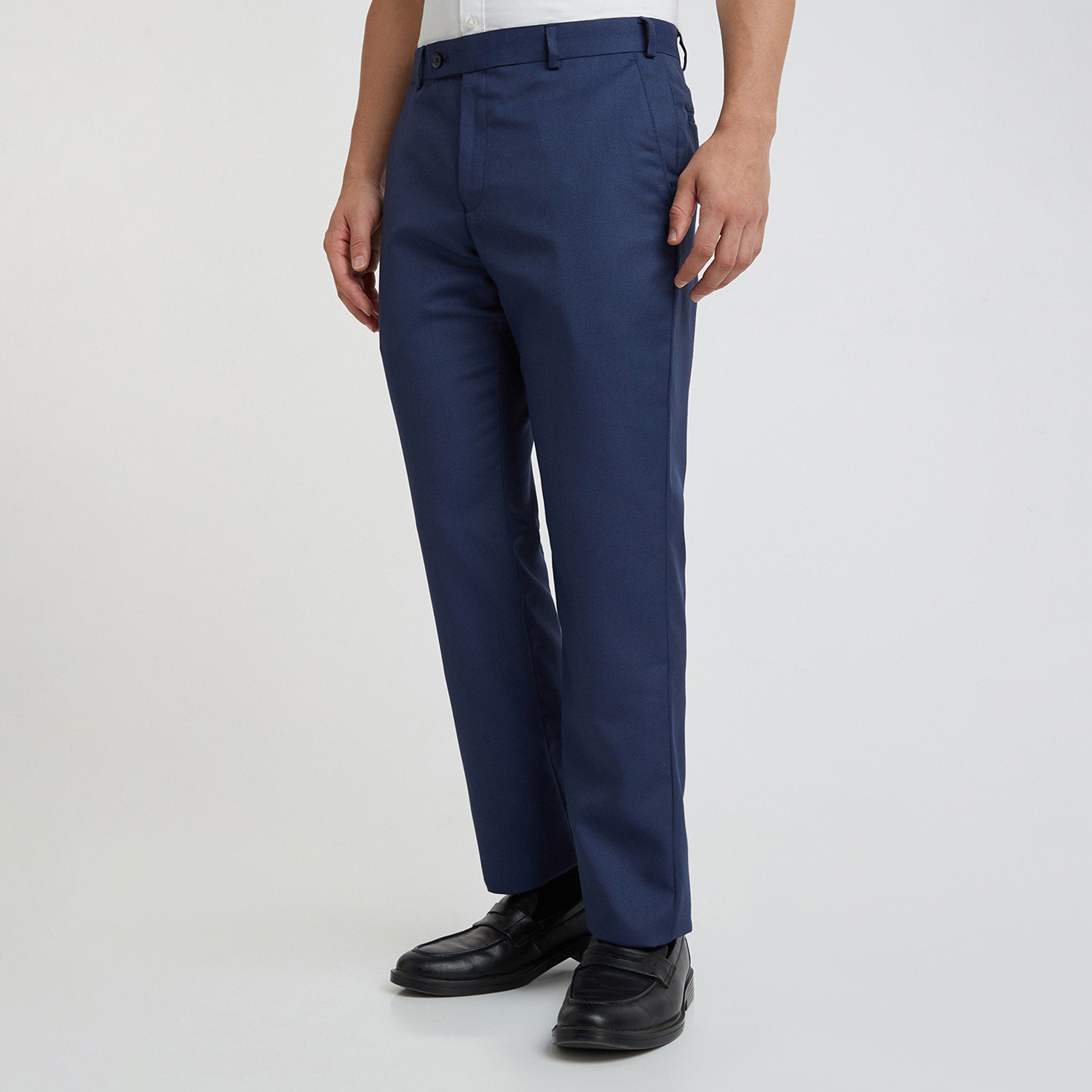 Image of PARK AVENUE Regular Fit Men Blue Trousers