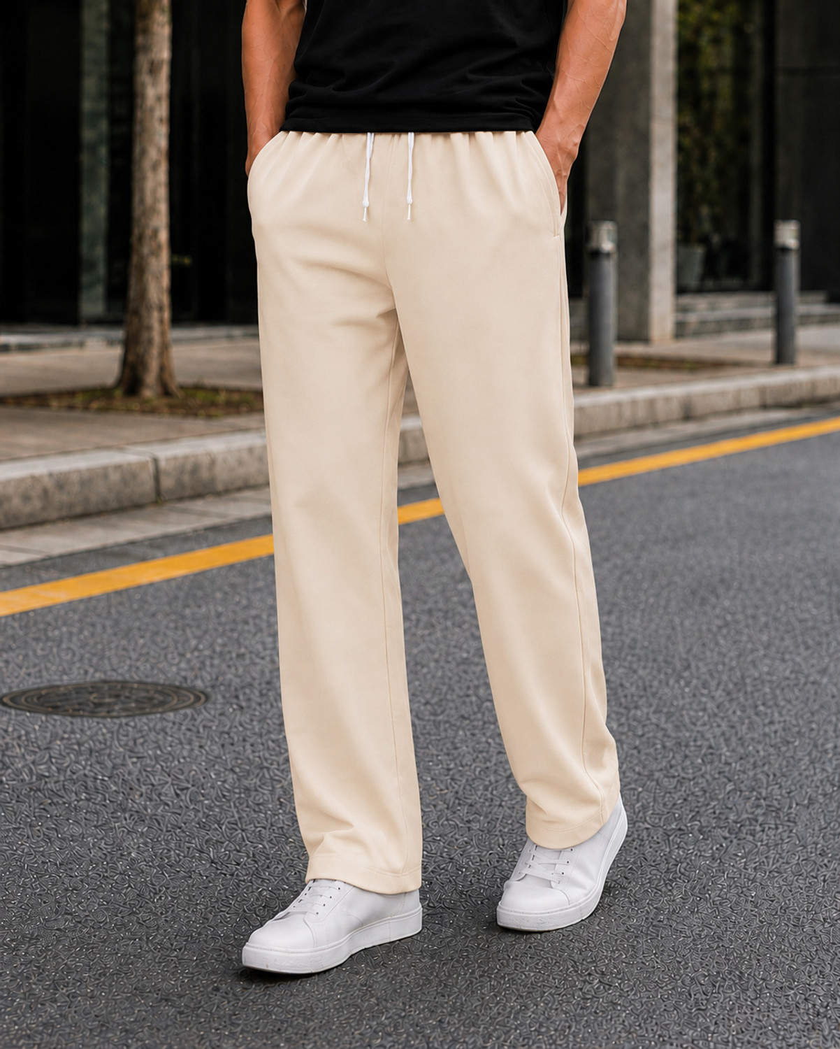 METRONAUT Loose Fit Men Beige Trousers