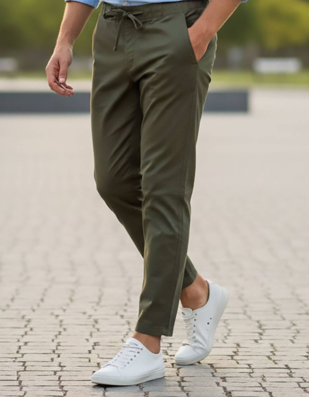 RIARTS Relaxed Men Green Trousers - Image 3