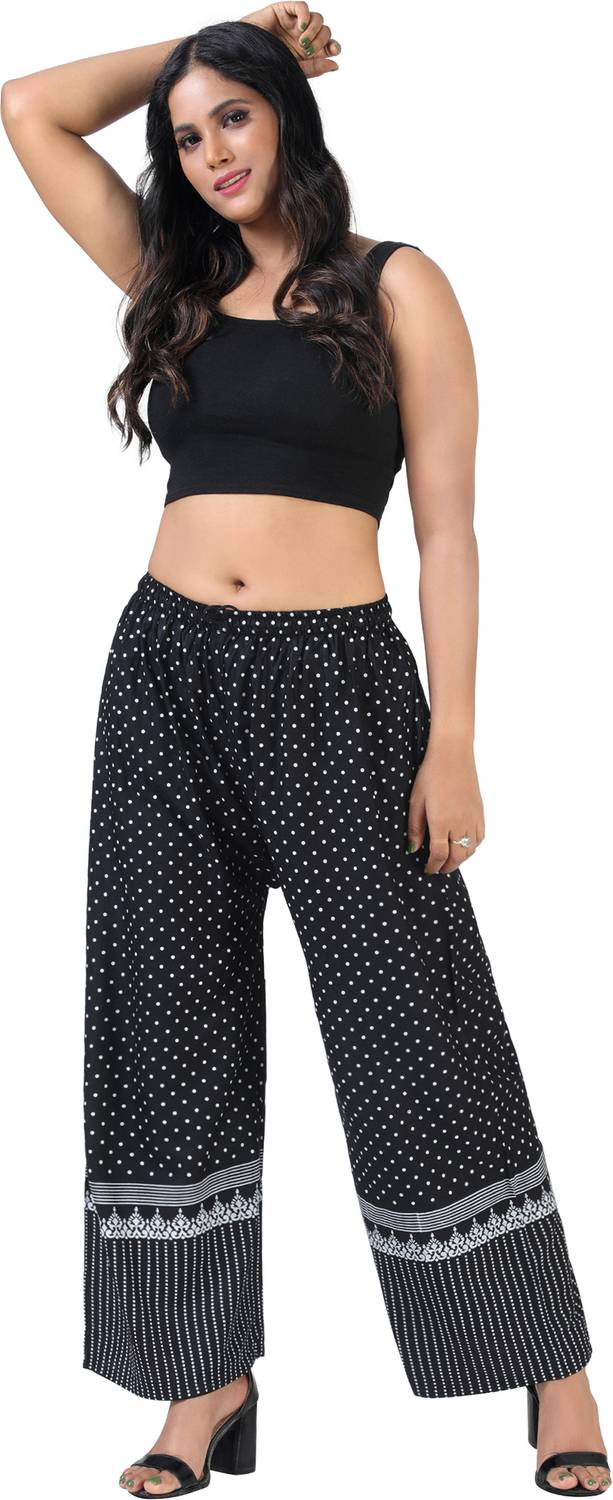 4K FASHION Relaxed Women Black Trousers