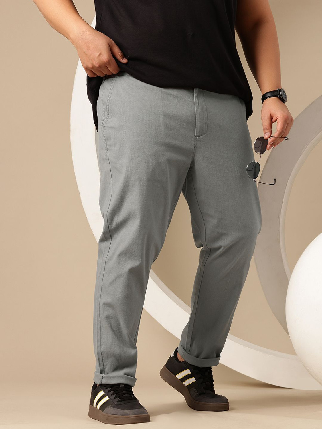 Image of Sztori Relaxed Men Grey Trousers
