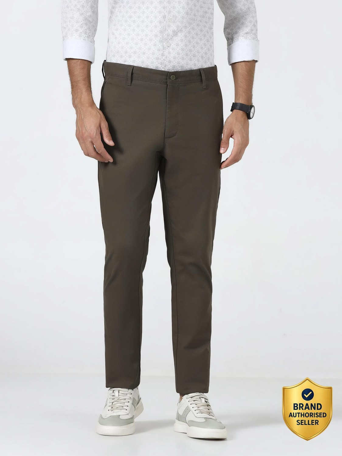 Blackberrys Slim Fit Men Grey Trousers