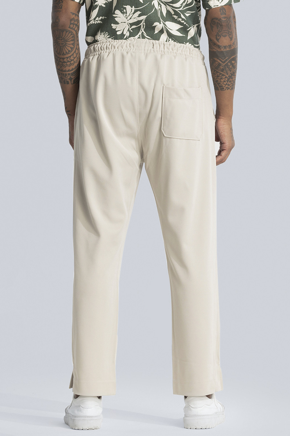 Image of Snitch Relaxed Men Cream Trousers