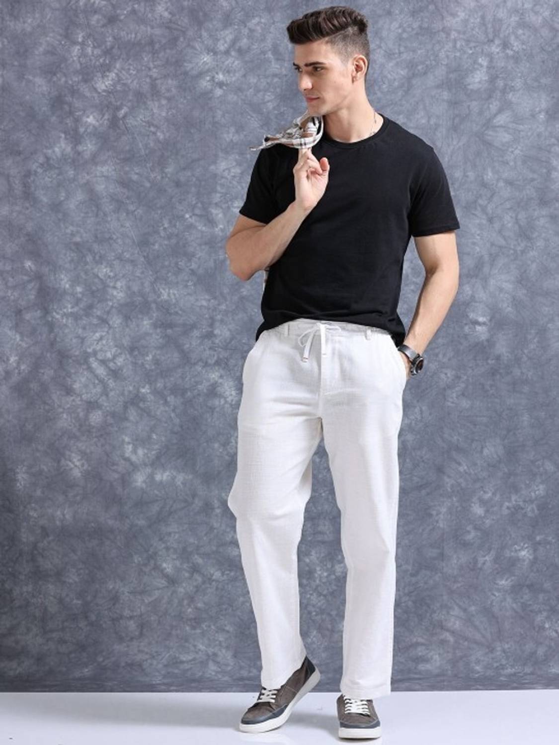 METRONAUT Relaxed Men White Trousers - Image 3