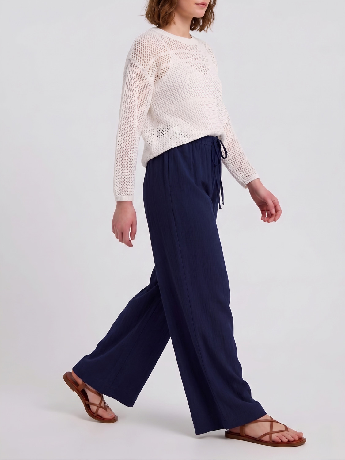 Image of NEXSUS APPARELS Loose Fit Women Blue Trousers