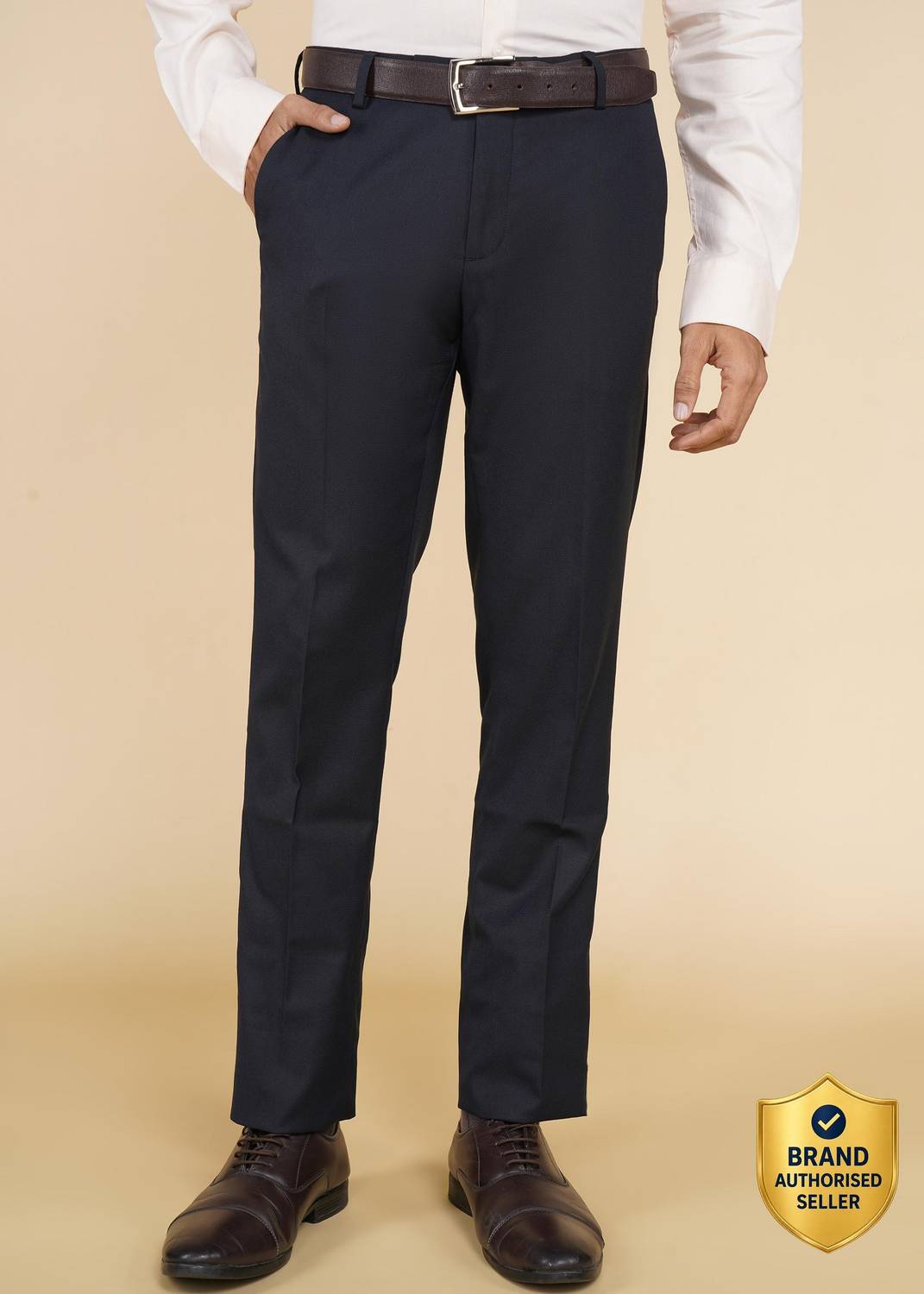 ARROW Tapered Men Dark Blue Trousers