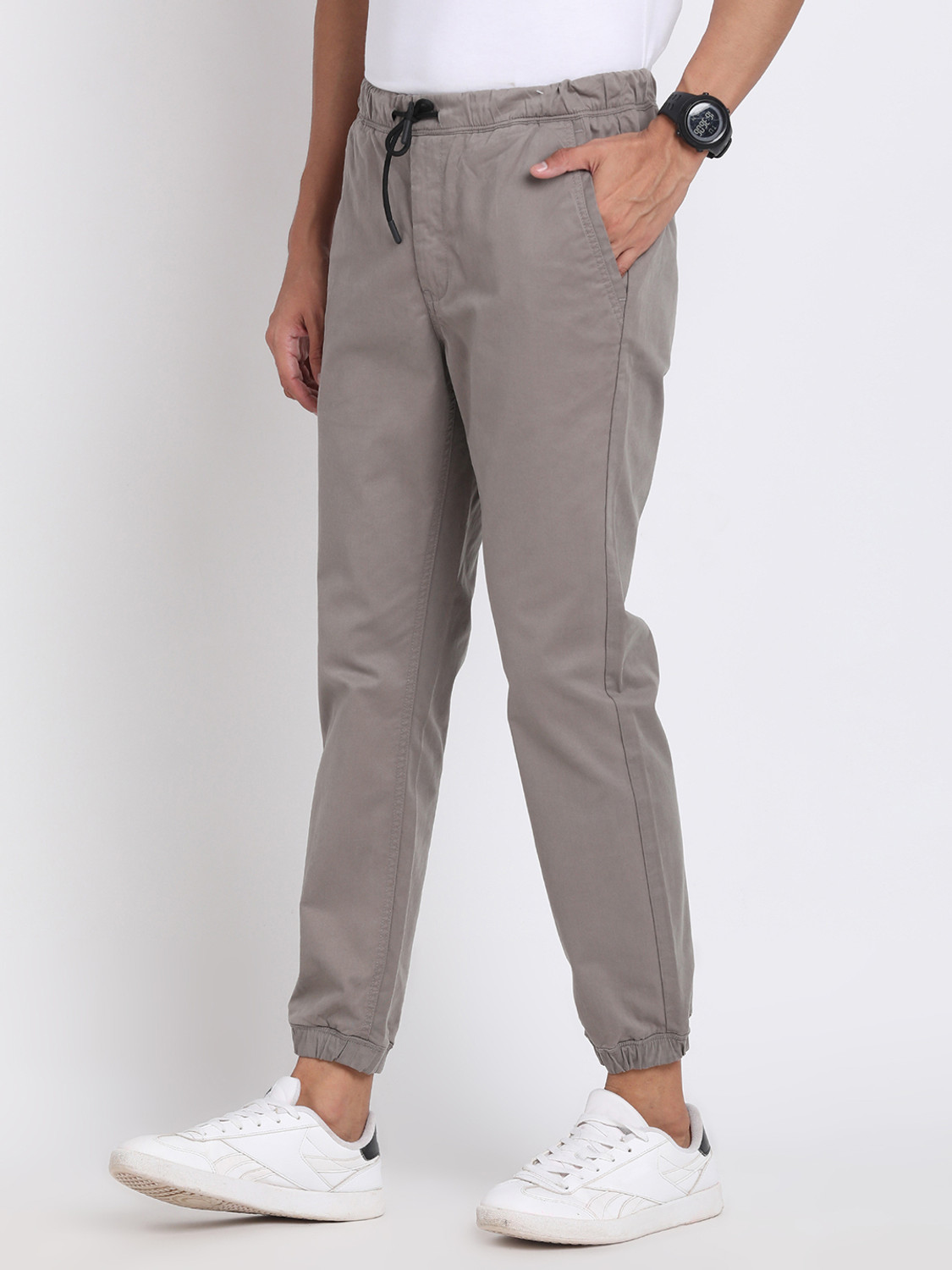 Image of TURTLE Tapered Men Grey Trousers