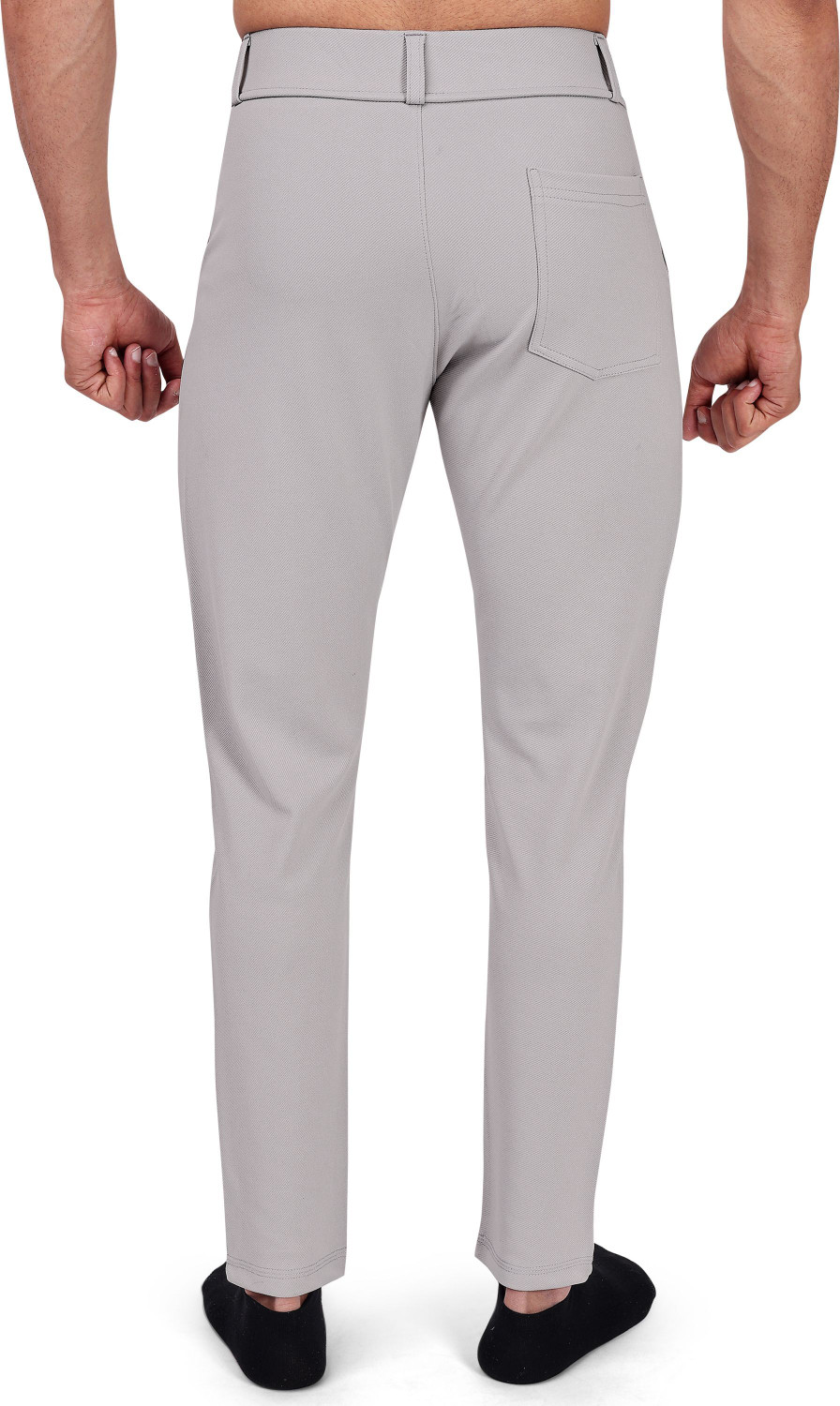 Image of COMBRAIDED Regular Fit Men Silver Trousers