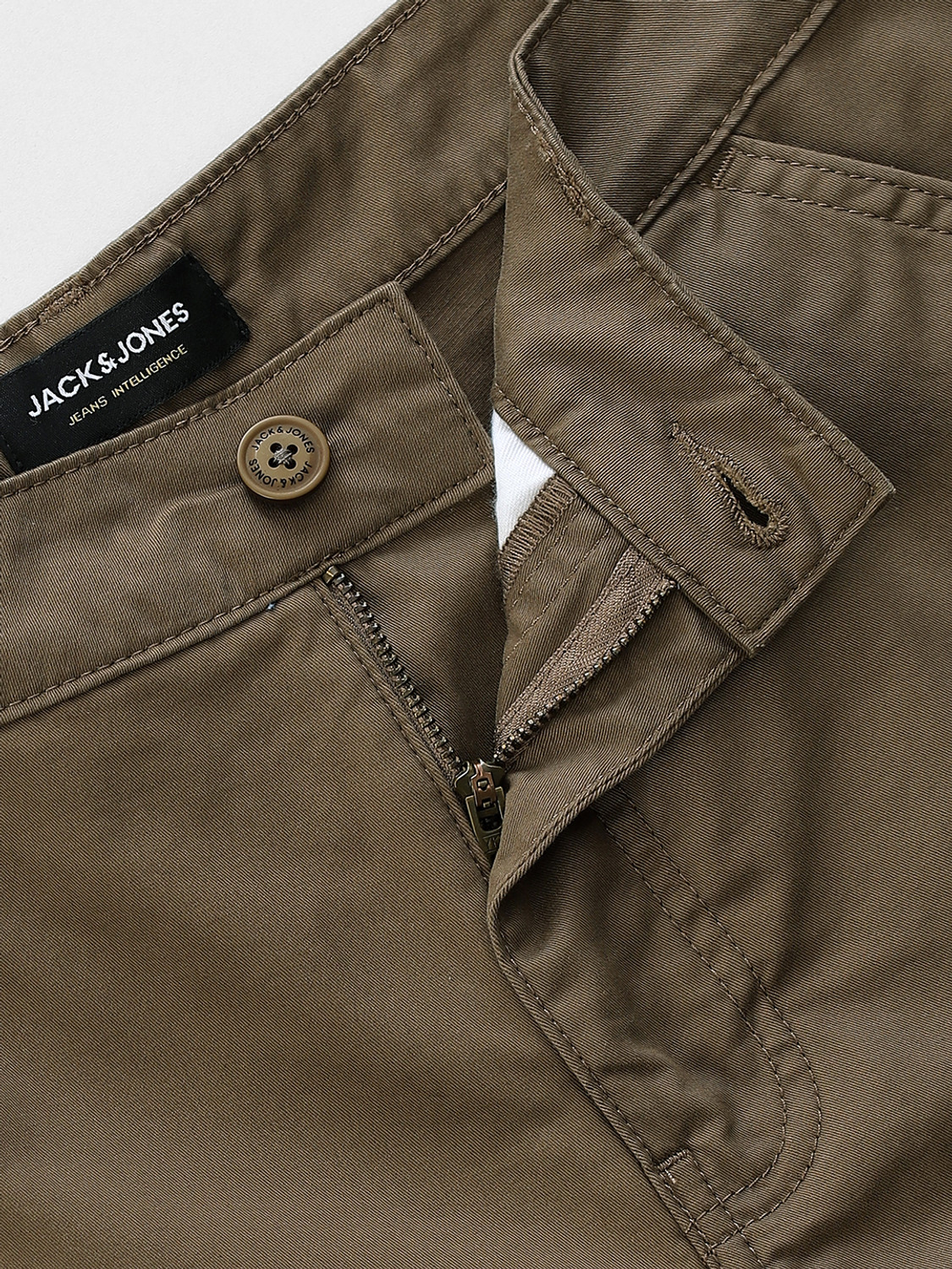 Image of JACK & JONES Tapered Men Brown Trousers