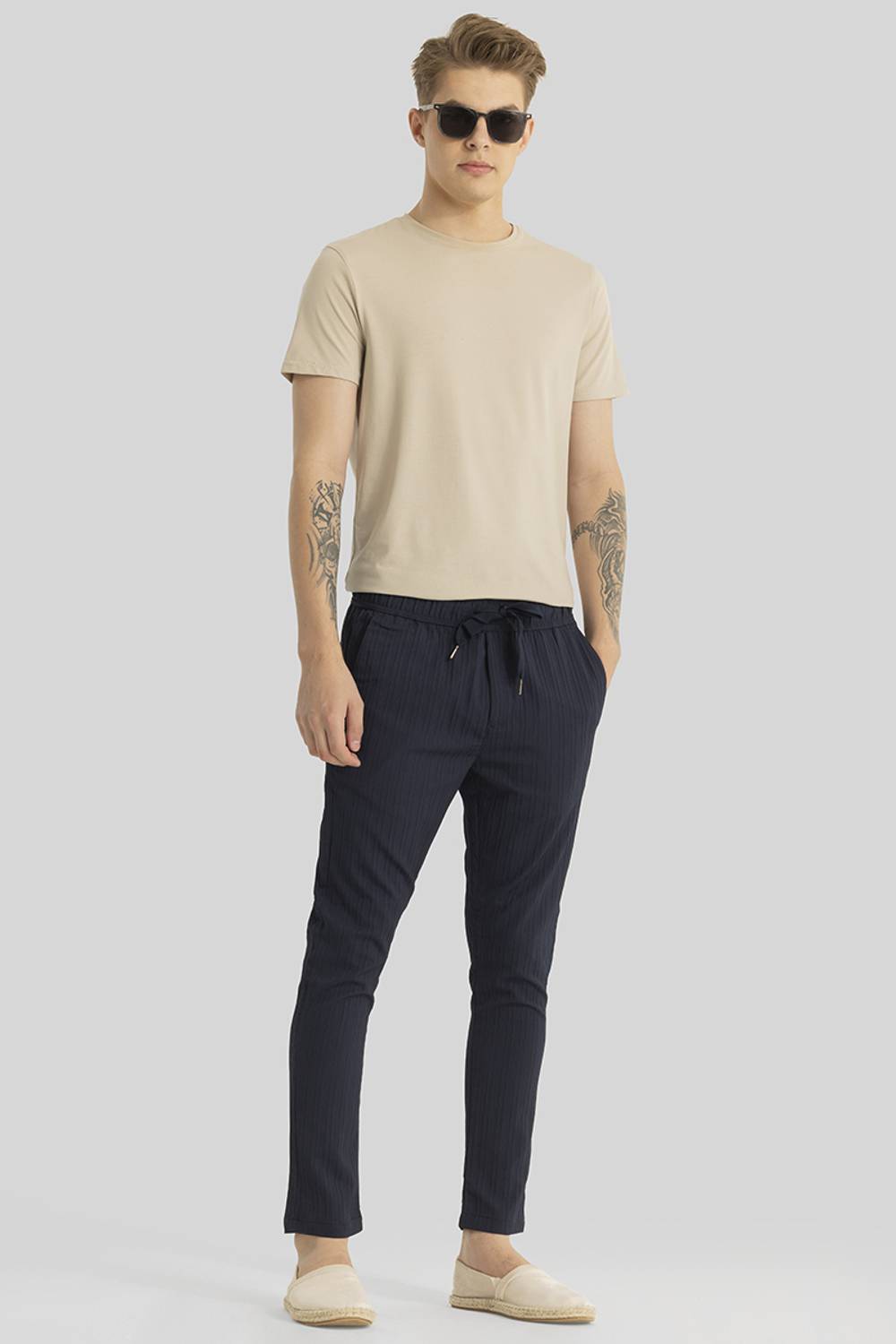 Snitch Slim Fit Blue Trousers - Image 5