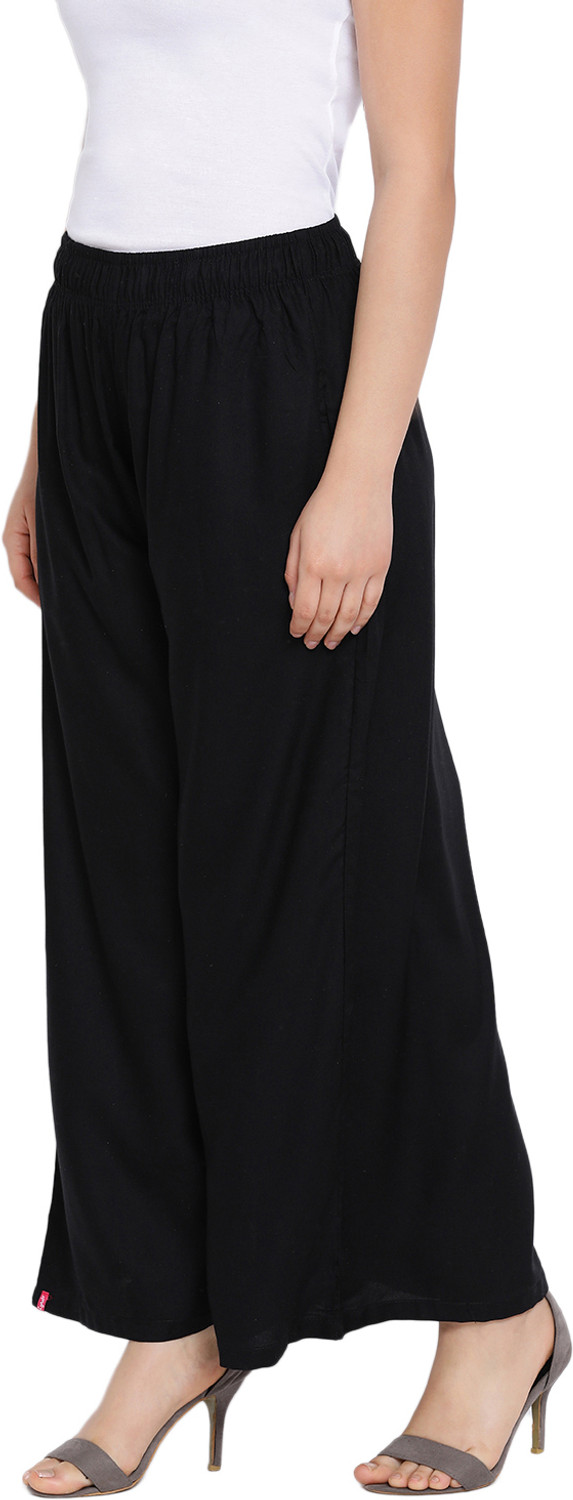 Image of Lyra Regular Fit Women Black Trousers