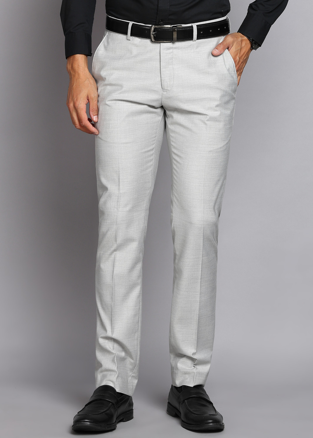Image of KILLER Slim Fit Men Grey Trousers