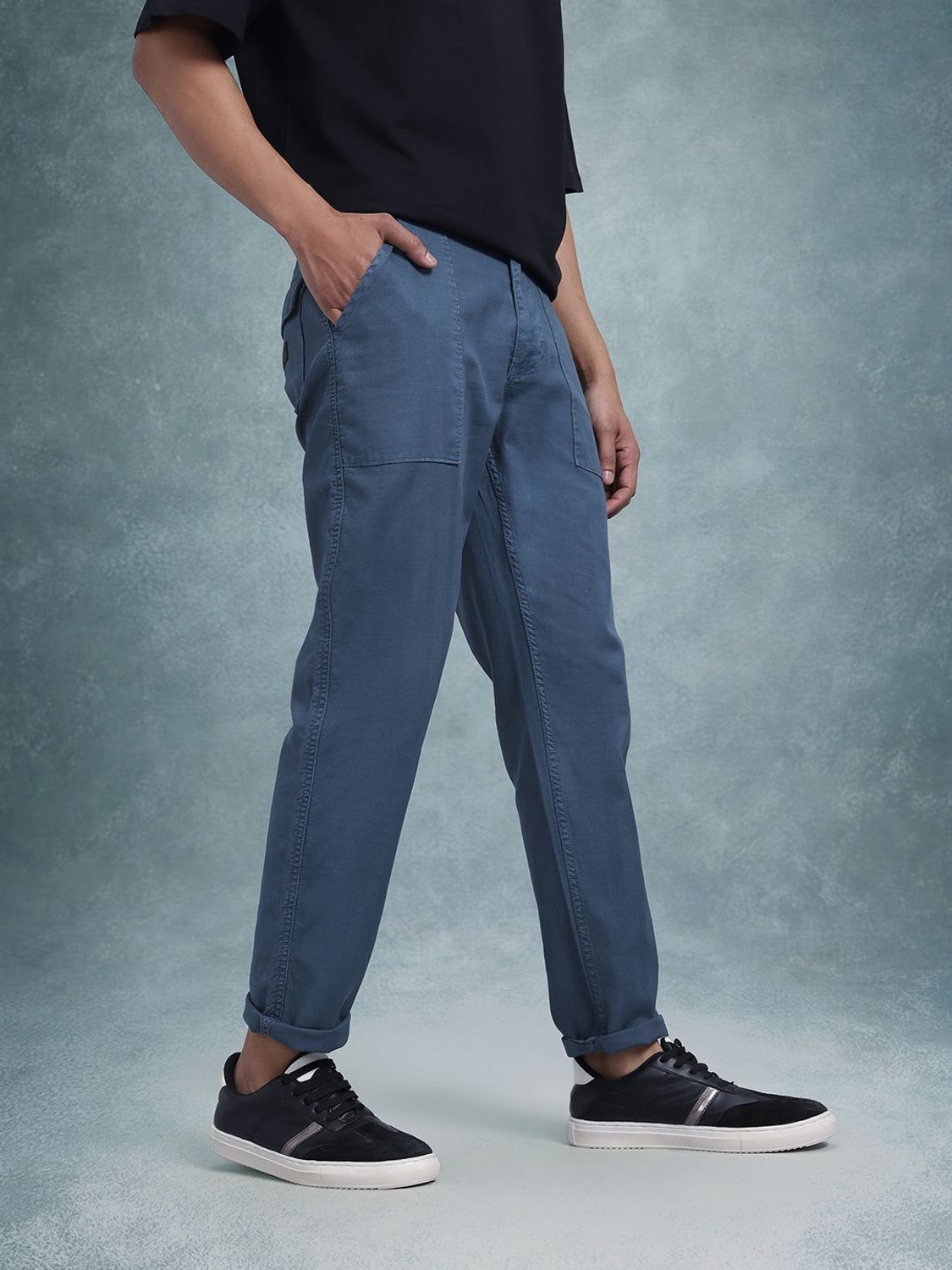 Image of Roadster Relaxed Men Blue Trousers