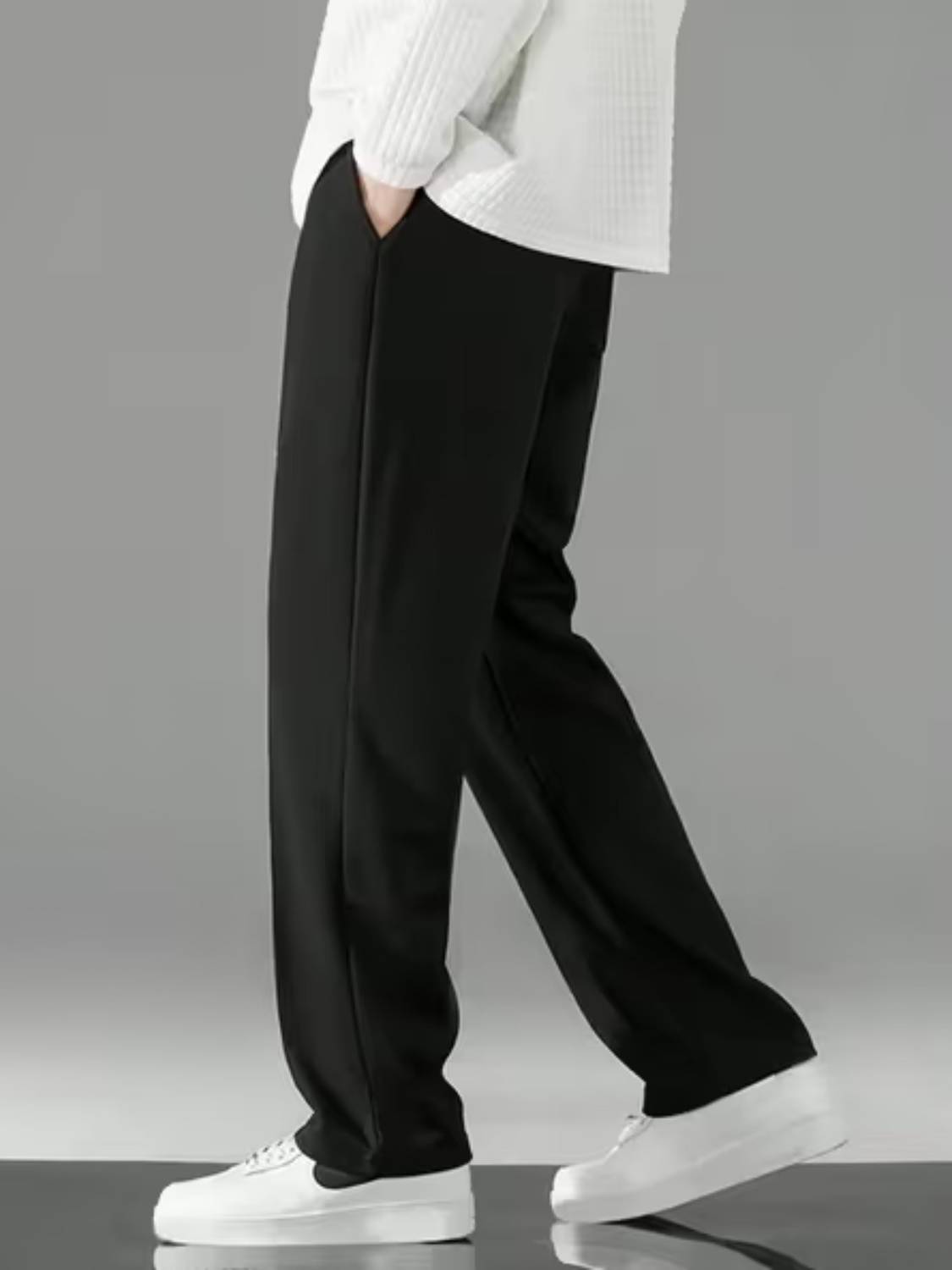 SAVAYO Loose Fit Black Trousers - Image 2