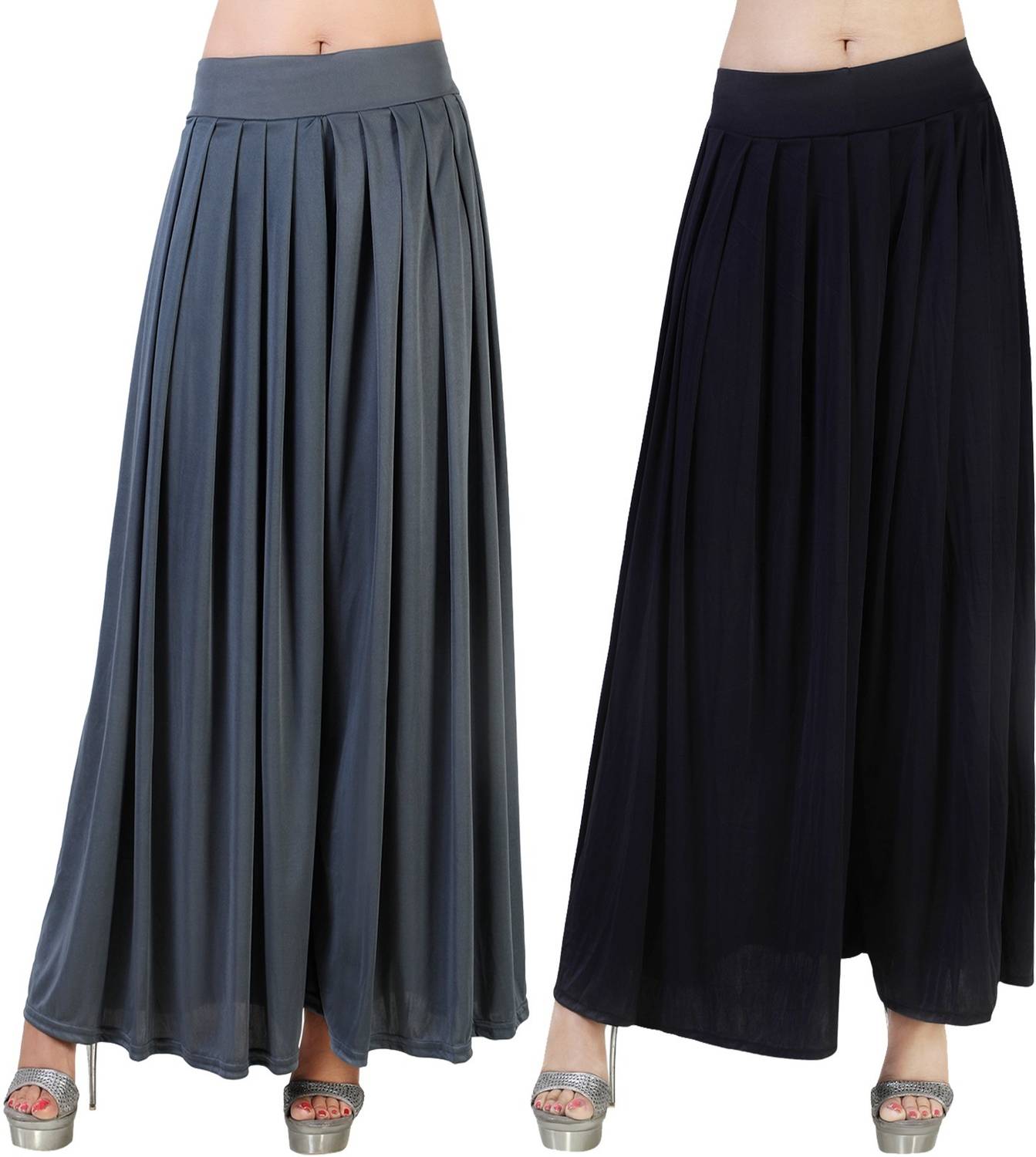AJARAFASHION Loose Fit, Relaxed Women Maroon, Grey Trousers