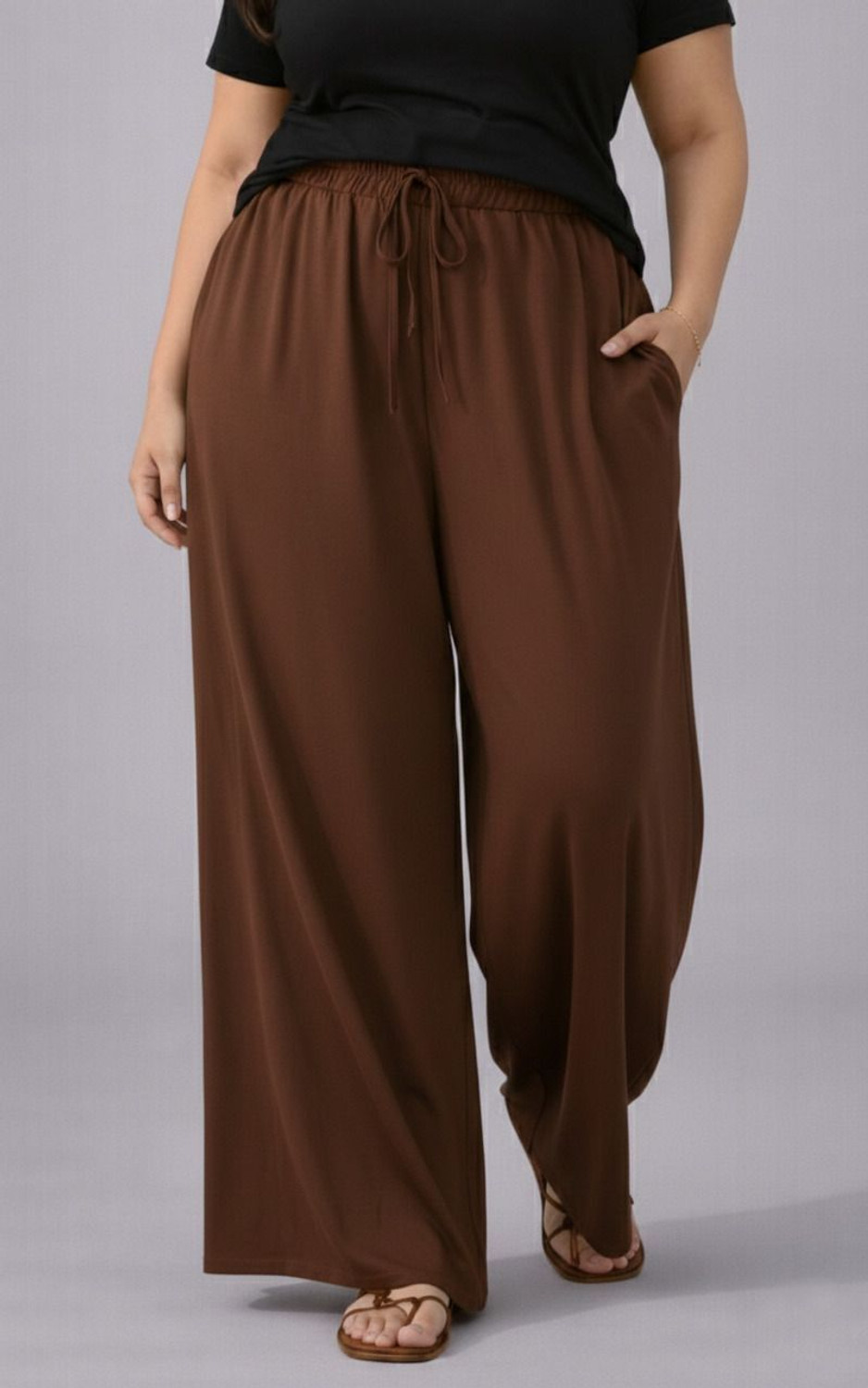 Image of KOTTY Relaxed Women Brown Trousers