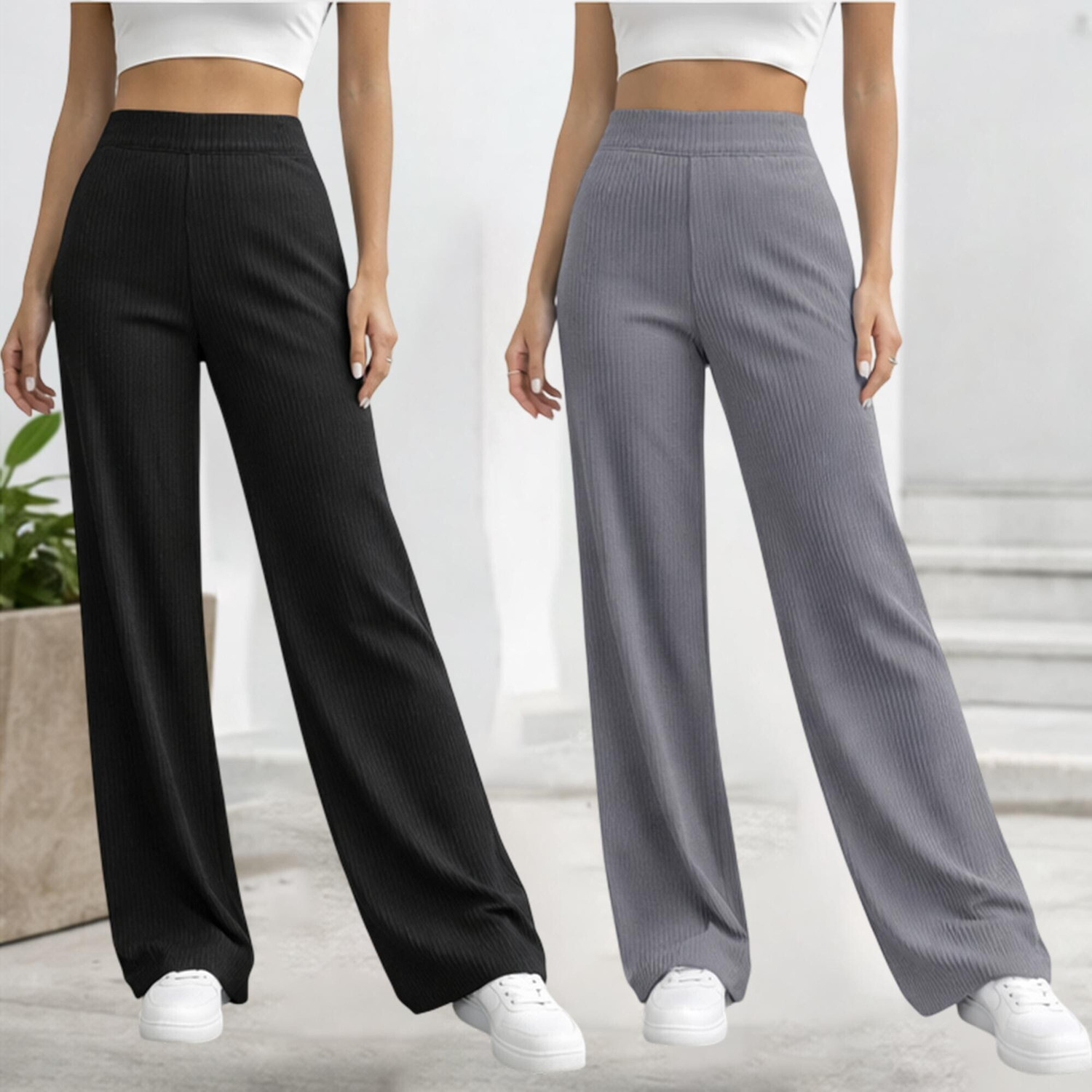 Image of Fabflee Relaxed Women Multicolor Trousers