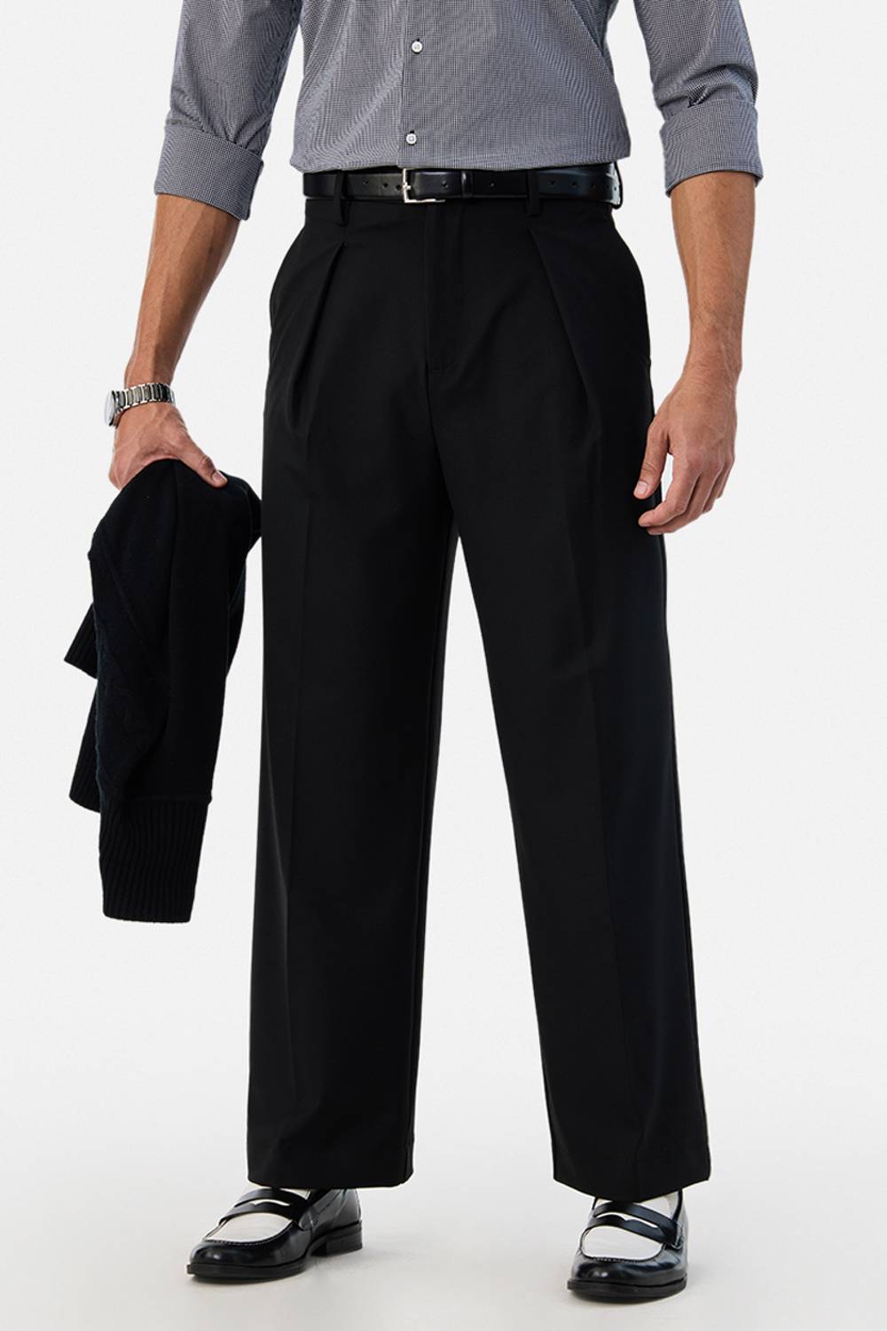 Snitch Loose Fit Black Men Trousers - Image 1