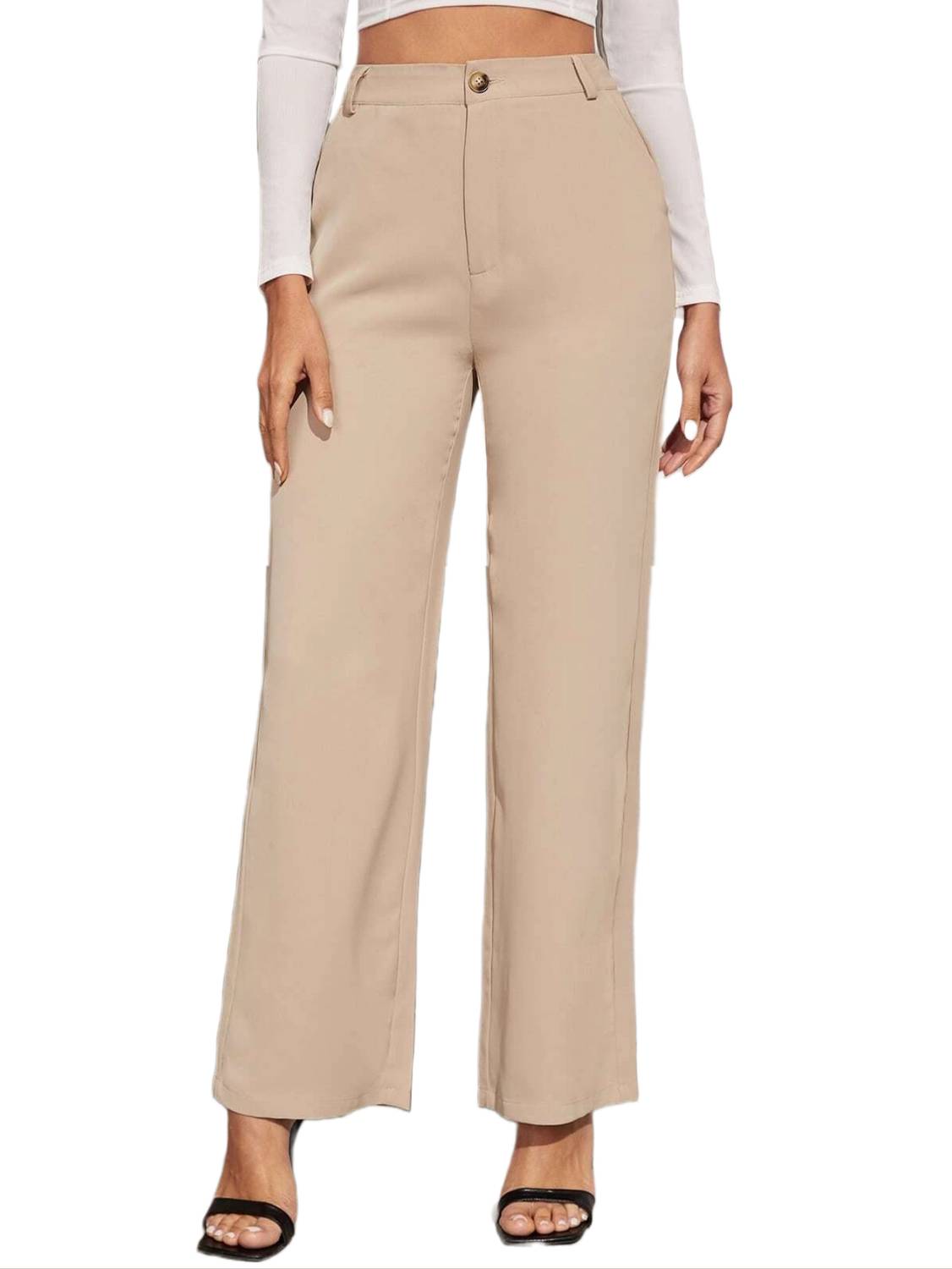 FNOCKS Regular Fit Women Beige Trousers