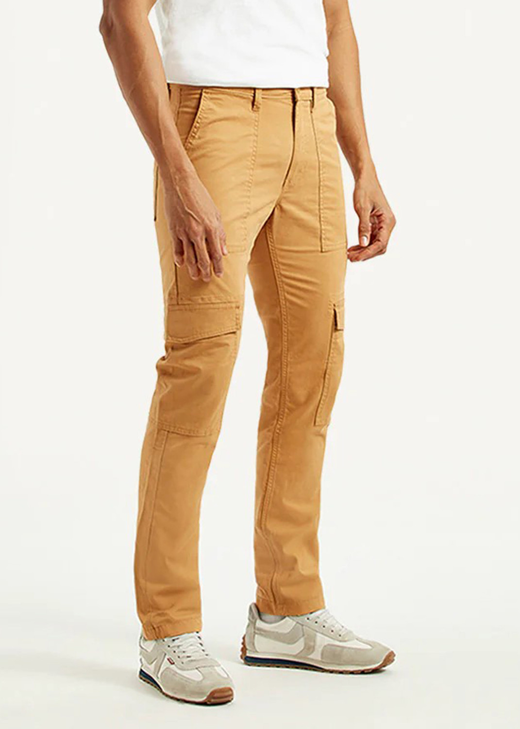 Image of LEVI'S 511 Men Slim Fit Brown Pure Cotton Trousers