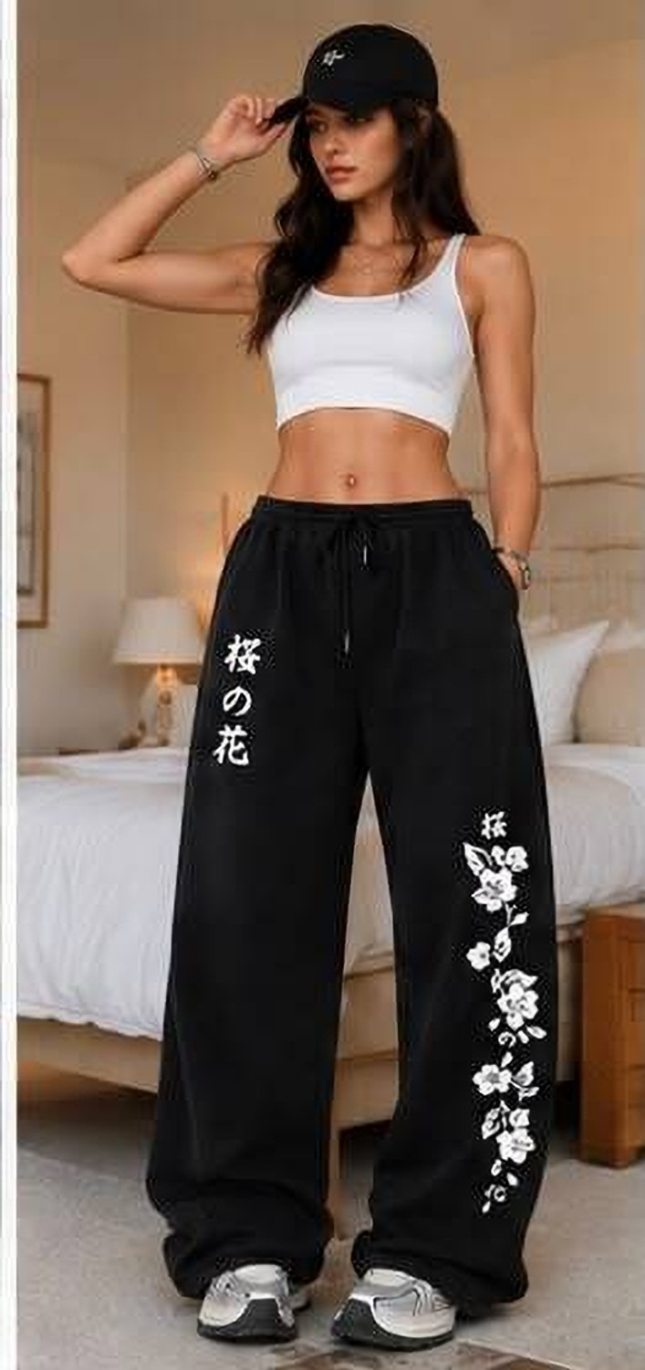 Image of GeetaKashiStore Loose Fit Women Black Trousers