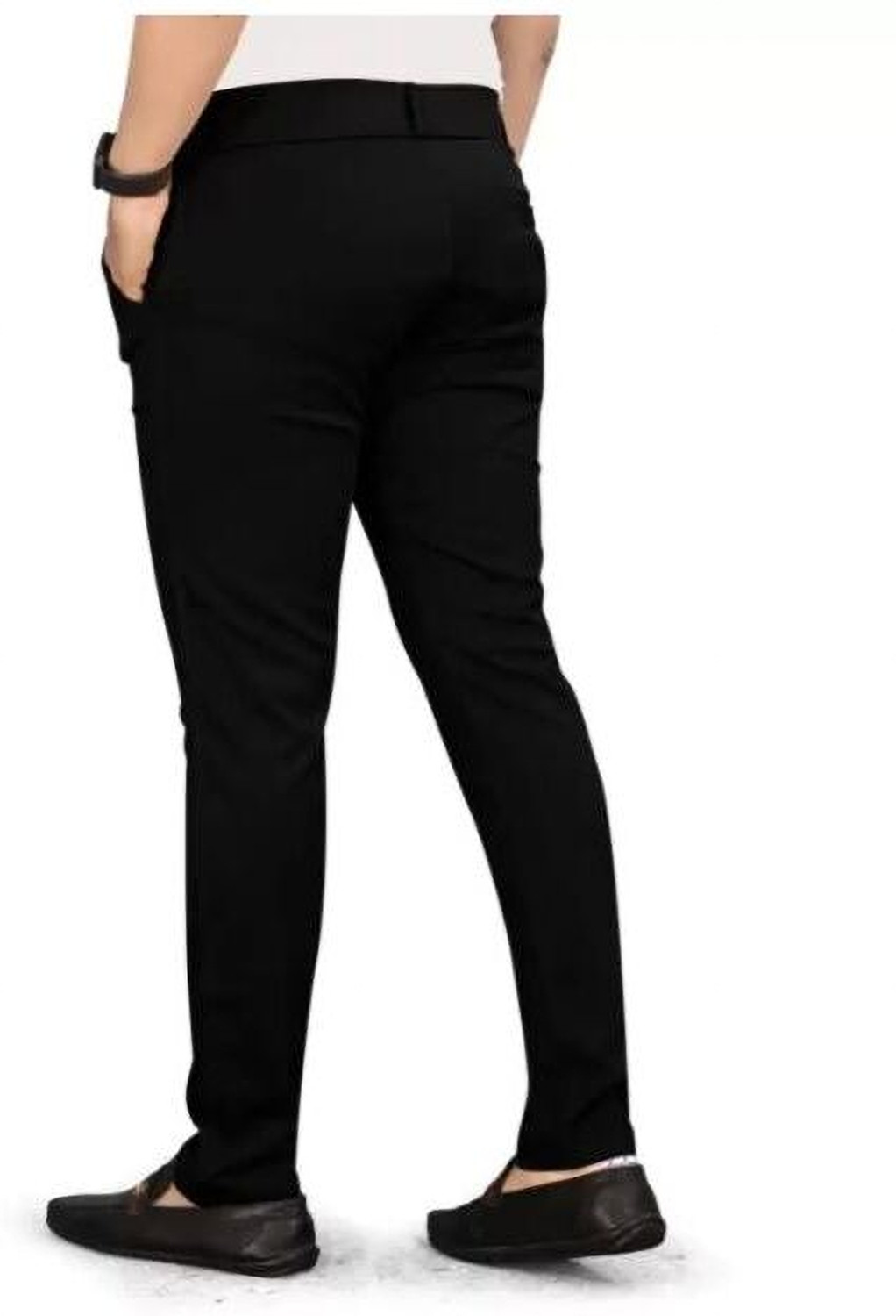 Image of AP CLOTHING Slim Fit Men Black Trousers