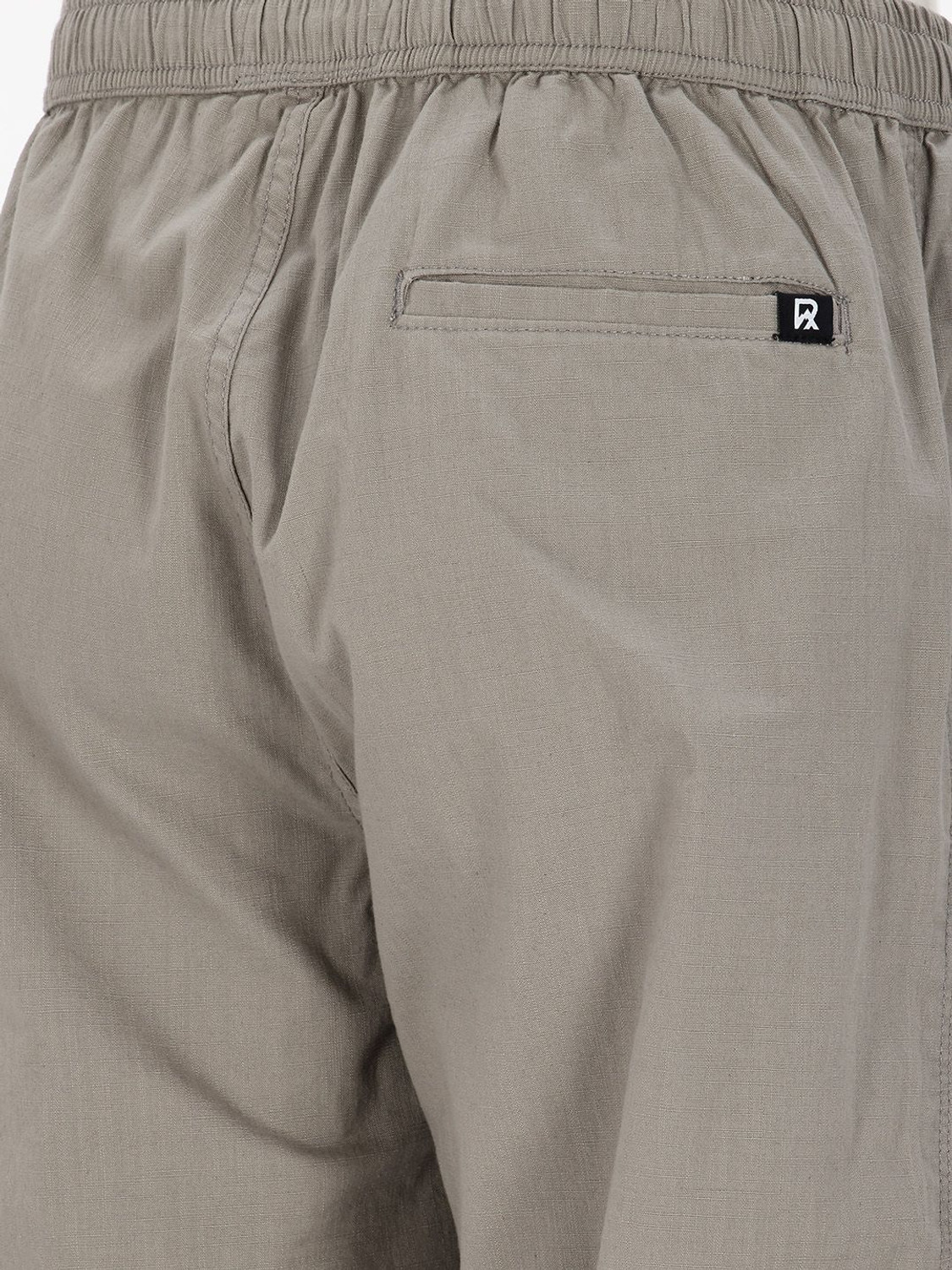 Image of Roadster Pack of 3 Men Straight Fit Grey Pure Cotton Trousers