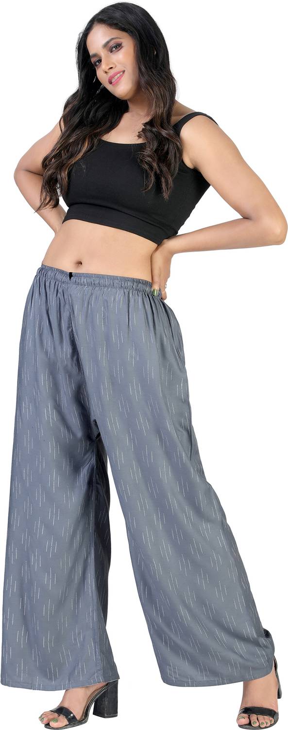 4K FASHION Relaxed Women Grey Trousers