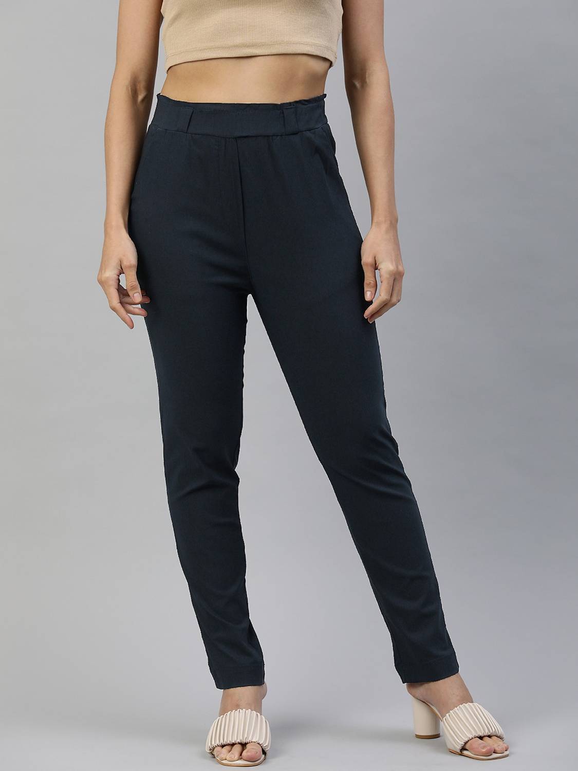ADBUCKS Regular Fit Women Blue Trousers