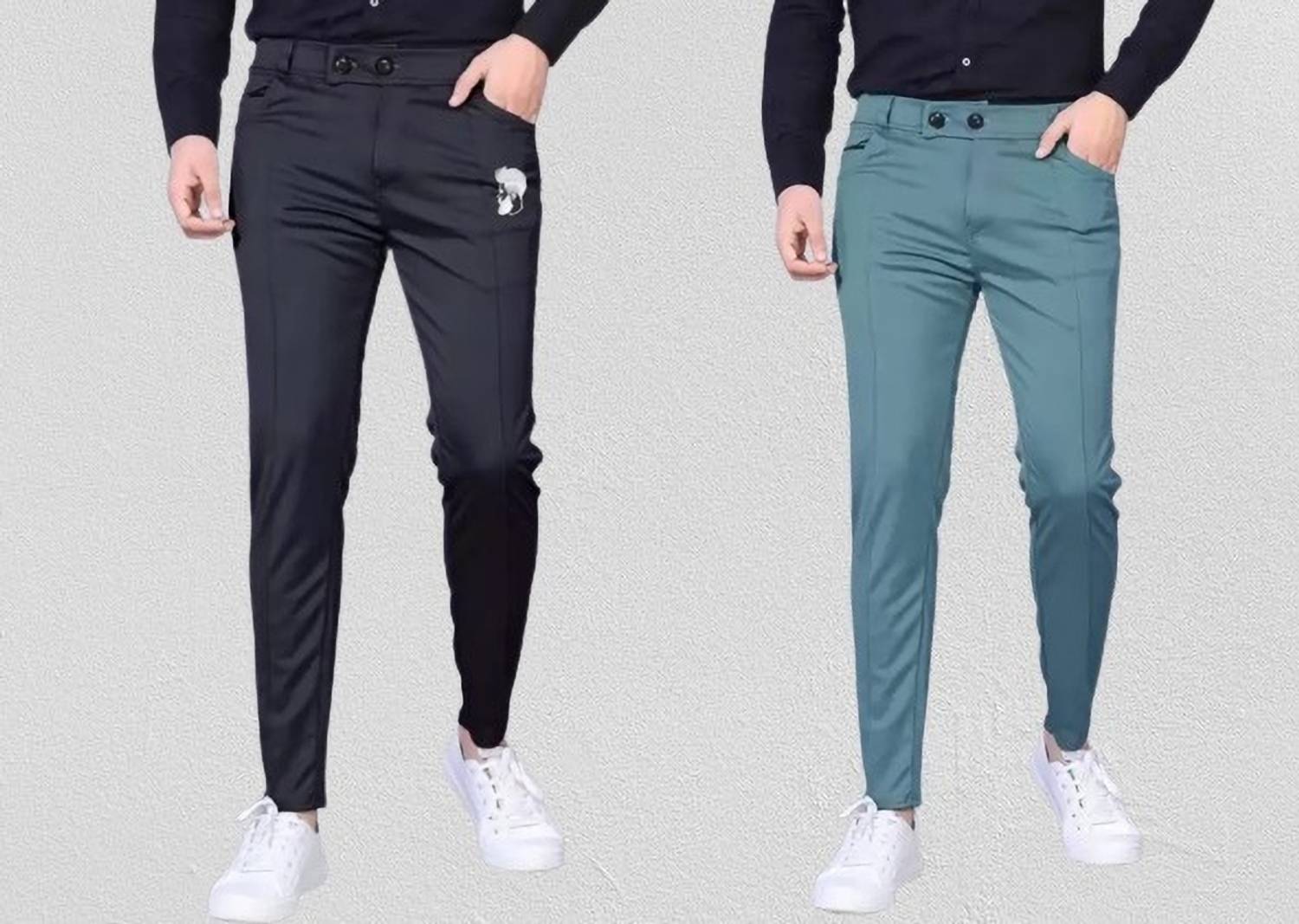 BHUMIGARMENTS Regular Fit Men Purple, Black Trousers