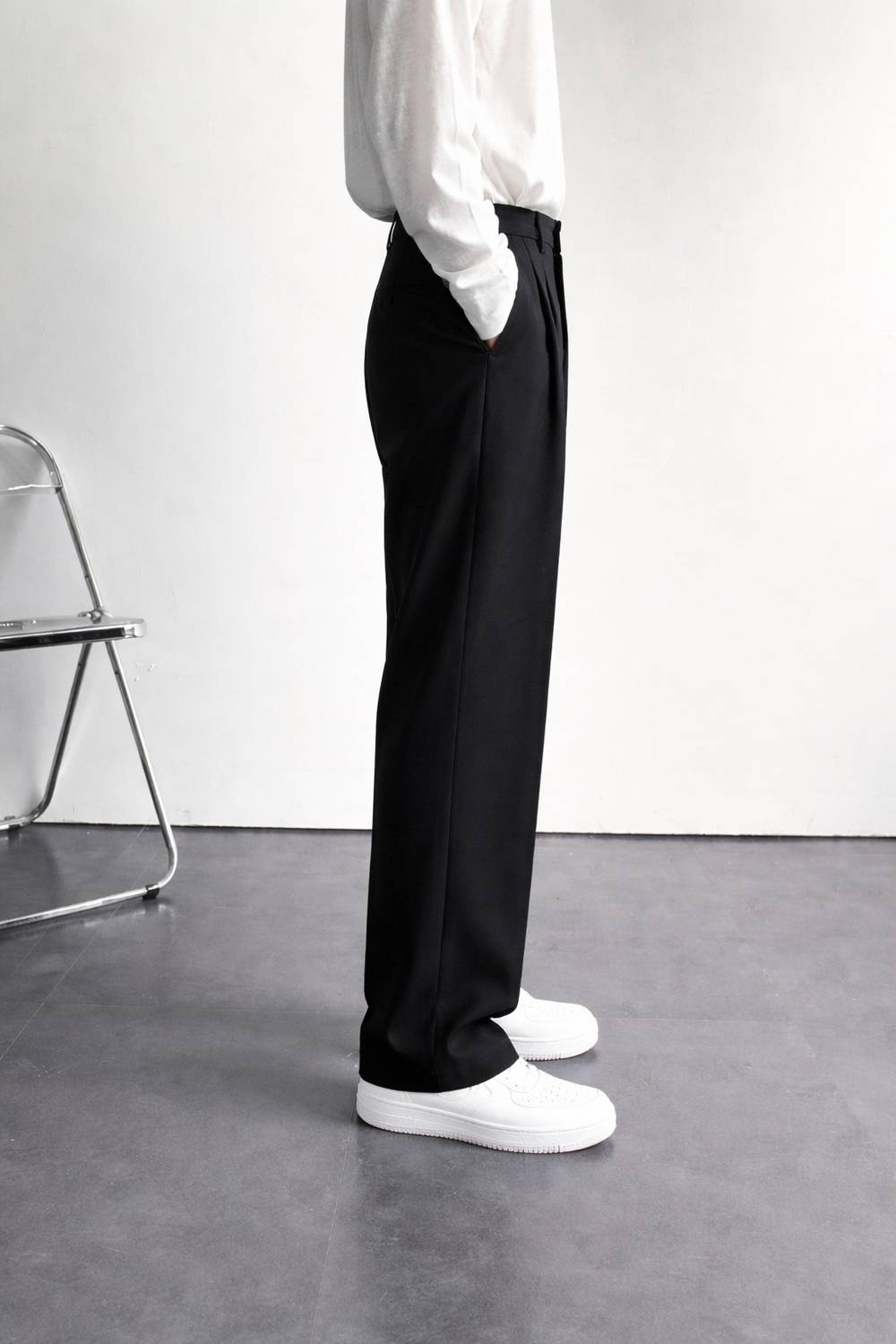 mtwn Relaxed Men Black Trousers - Image 3