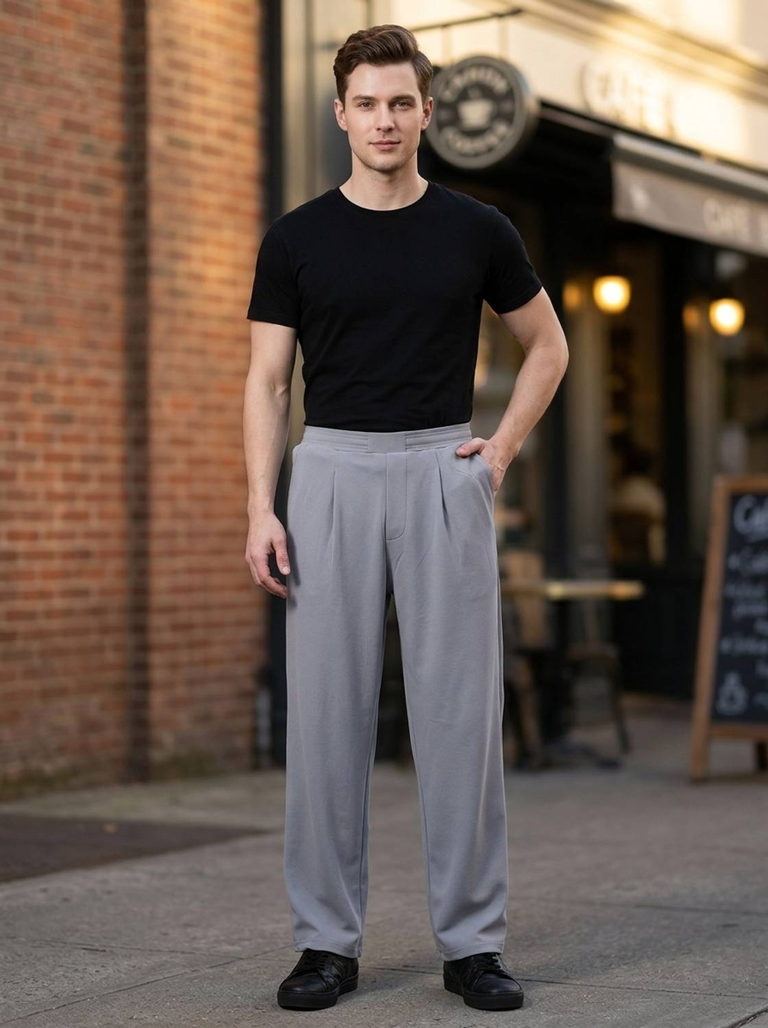 KOTTY Relaxed Men Light Blue Trousers - Image 1