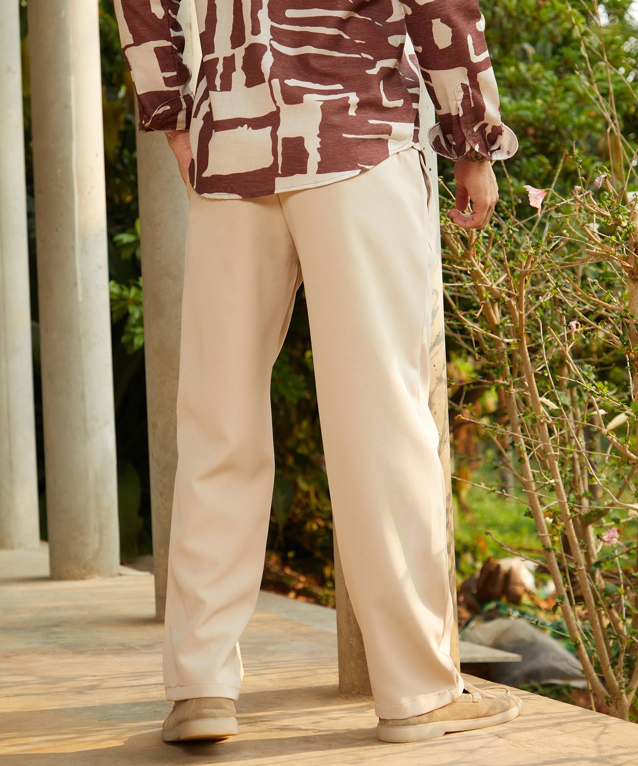 CAHOOT Regular Fit Men Beige Trousers - Image 2