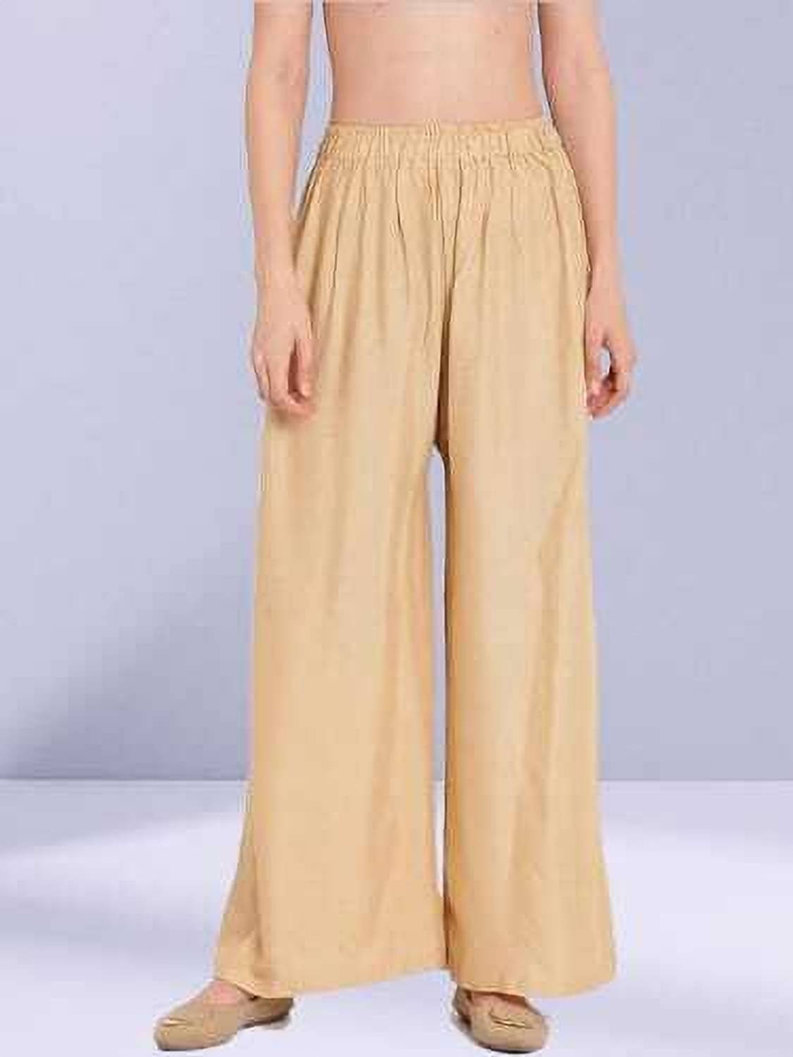 Ashrit Relaxed Women Beige Trousers