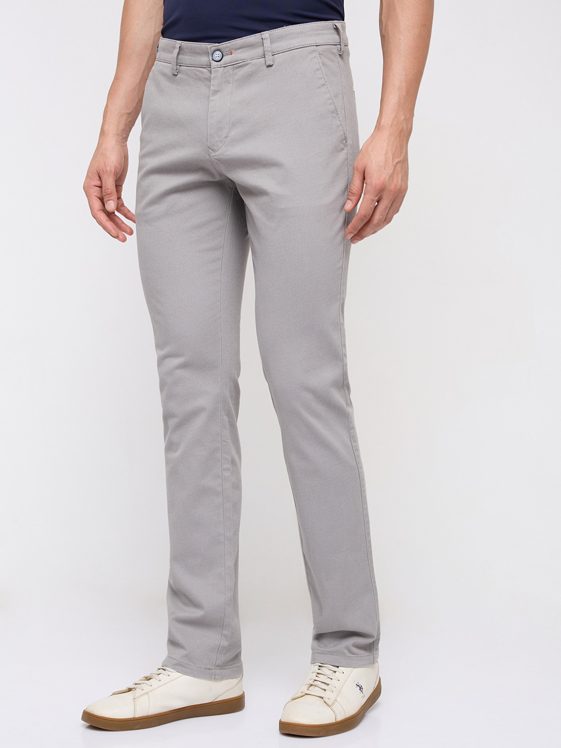 Image of KILLER Slim Fit Men Grey Trousers