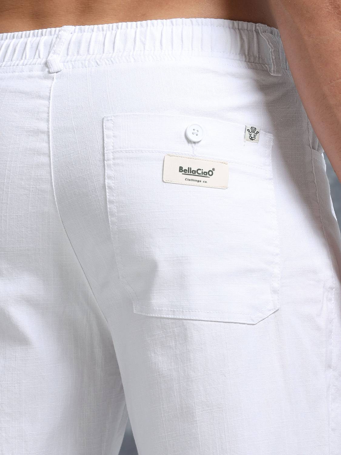 Bellaciao Men White Trousers - Image 5