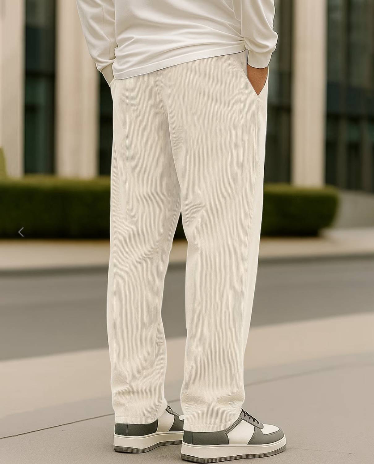 Moda Rapido Regular Fit Men White Trousers