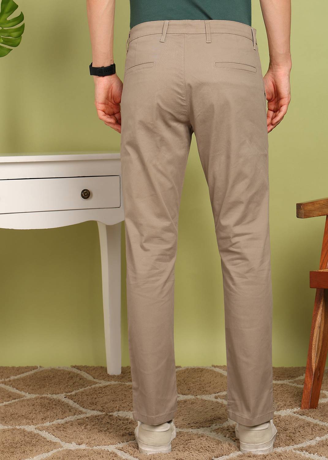 FUBAR Men Slim Fit Grey Cotton Trousers - Image 4