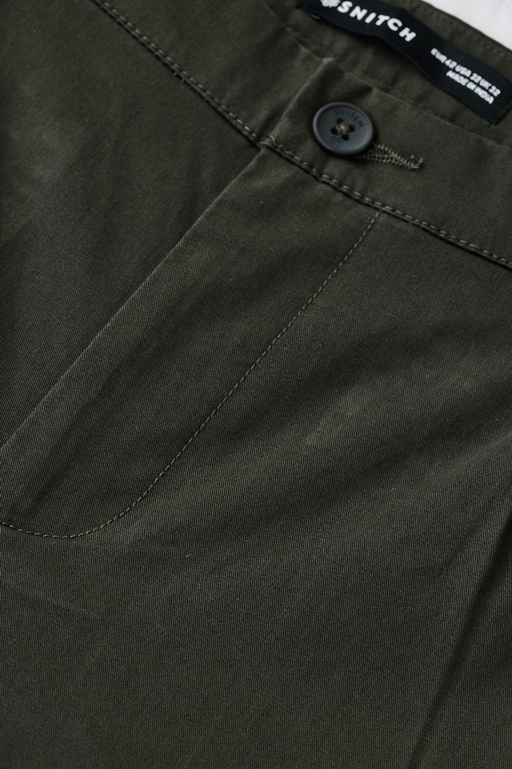 Image of Snitch Relaxed Men Dark Green Trousers