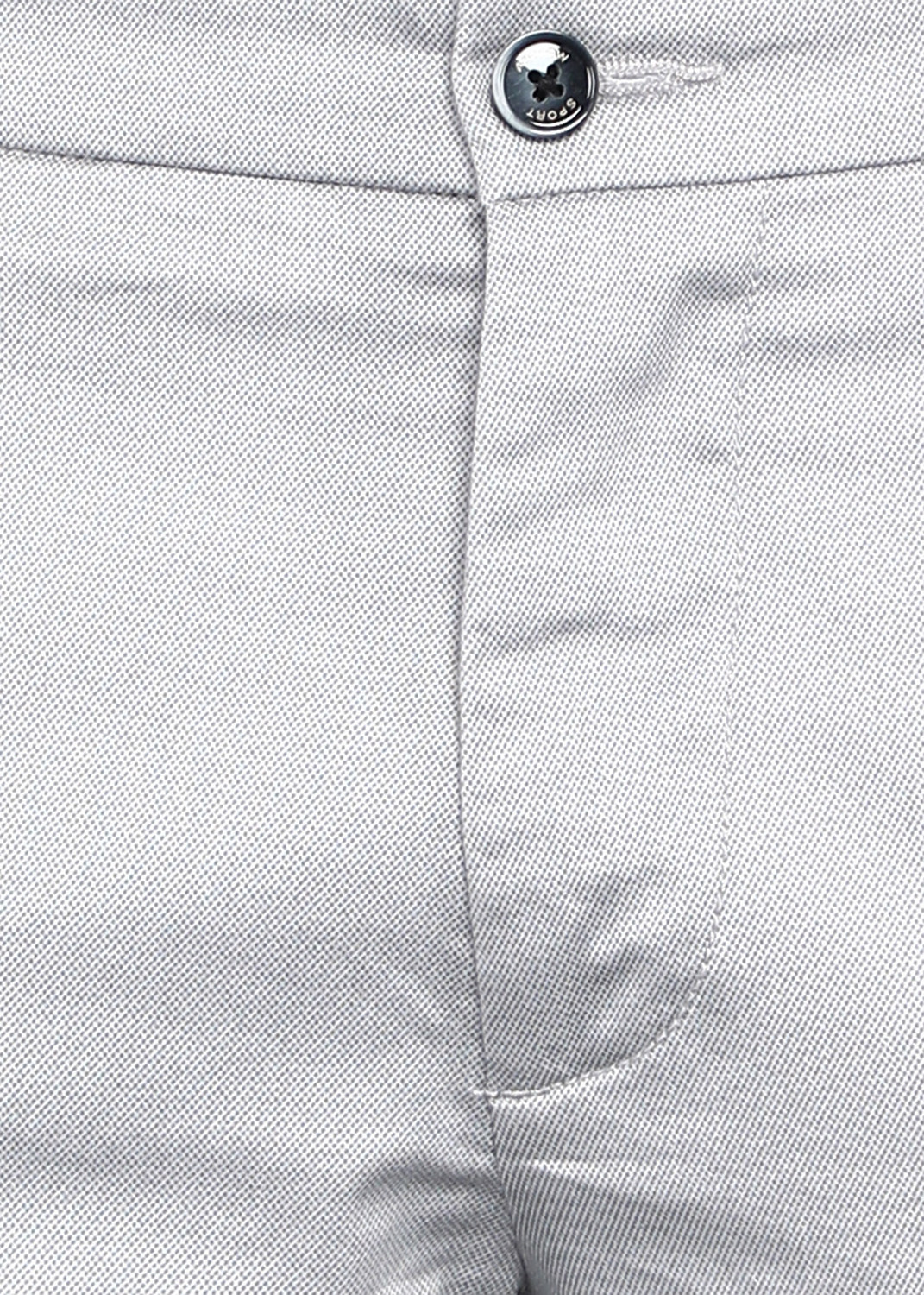 Image of Arrow Sport Men Slim Fit Grey Cotton Blend Trousers