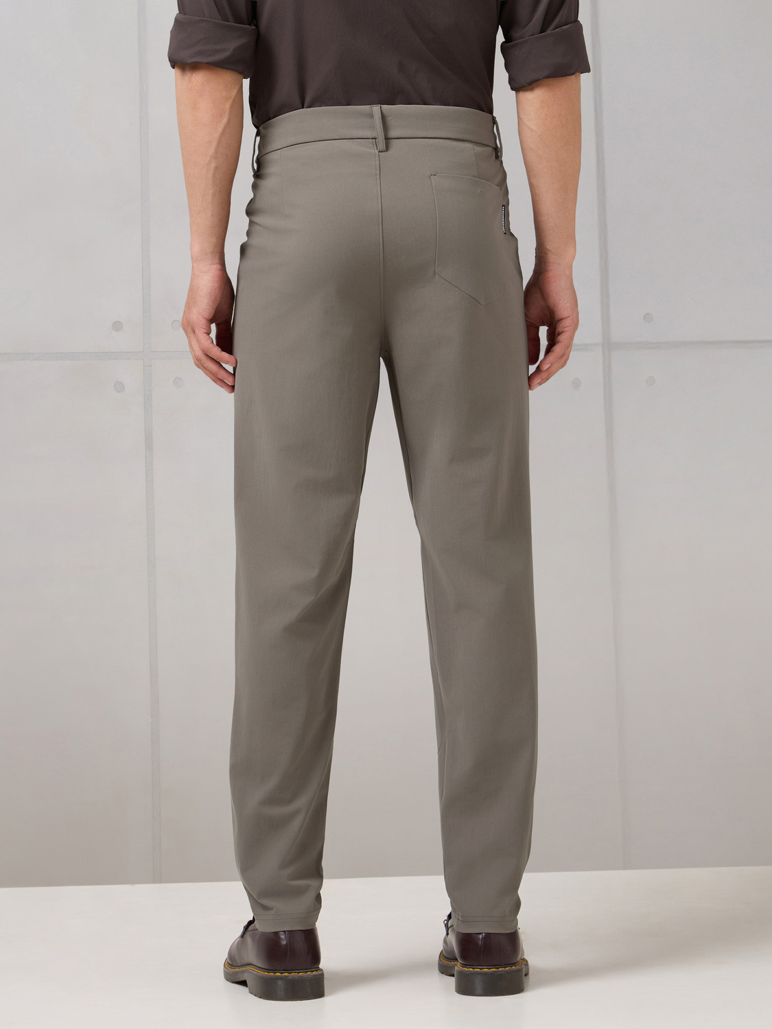Image of TECHNOSPORT Straight Fit Men Light Green Trousers