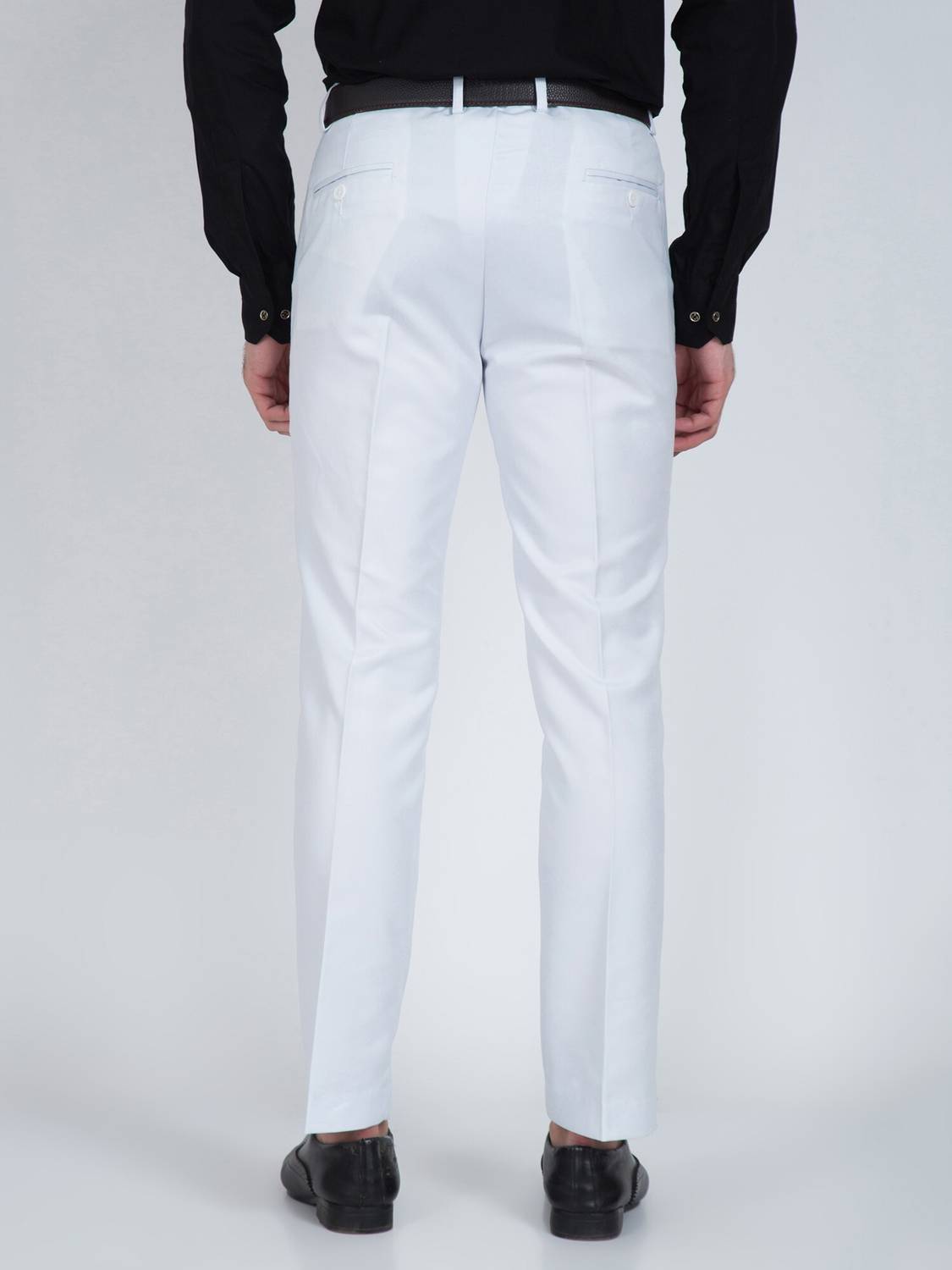 CYPHUS Regular Fit Men White Trousers - Image 2