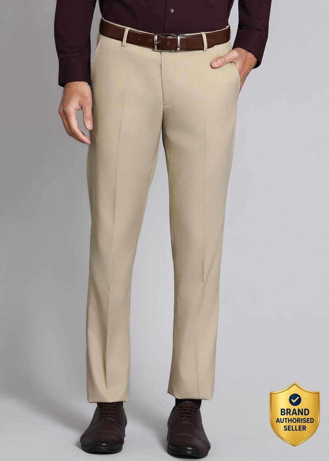 ARROW Tapered Men Beige Trousers