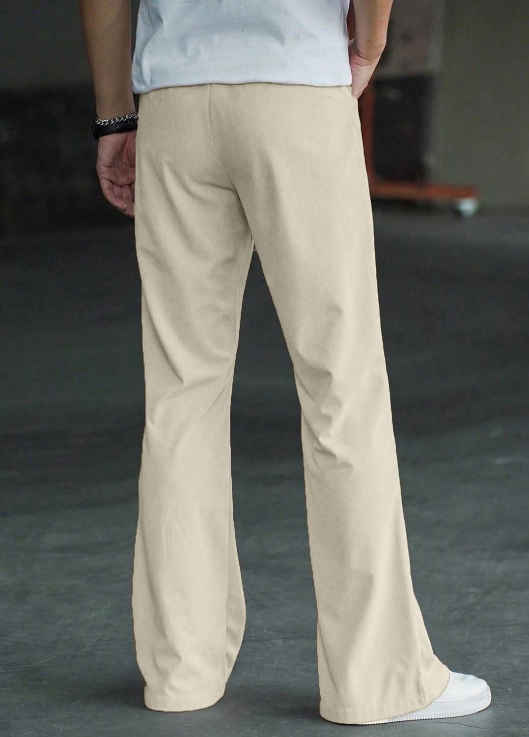 Plus91 Loose Fit Men Beige Trousers - Image 2