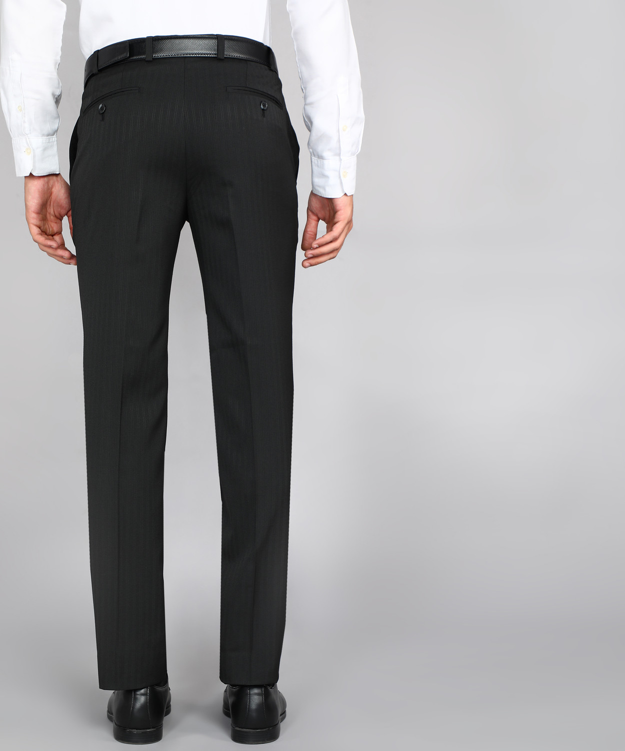 Image of Raymond Slim Fit Men Black Trousers