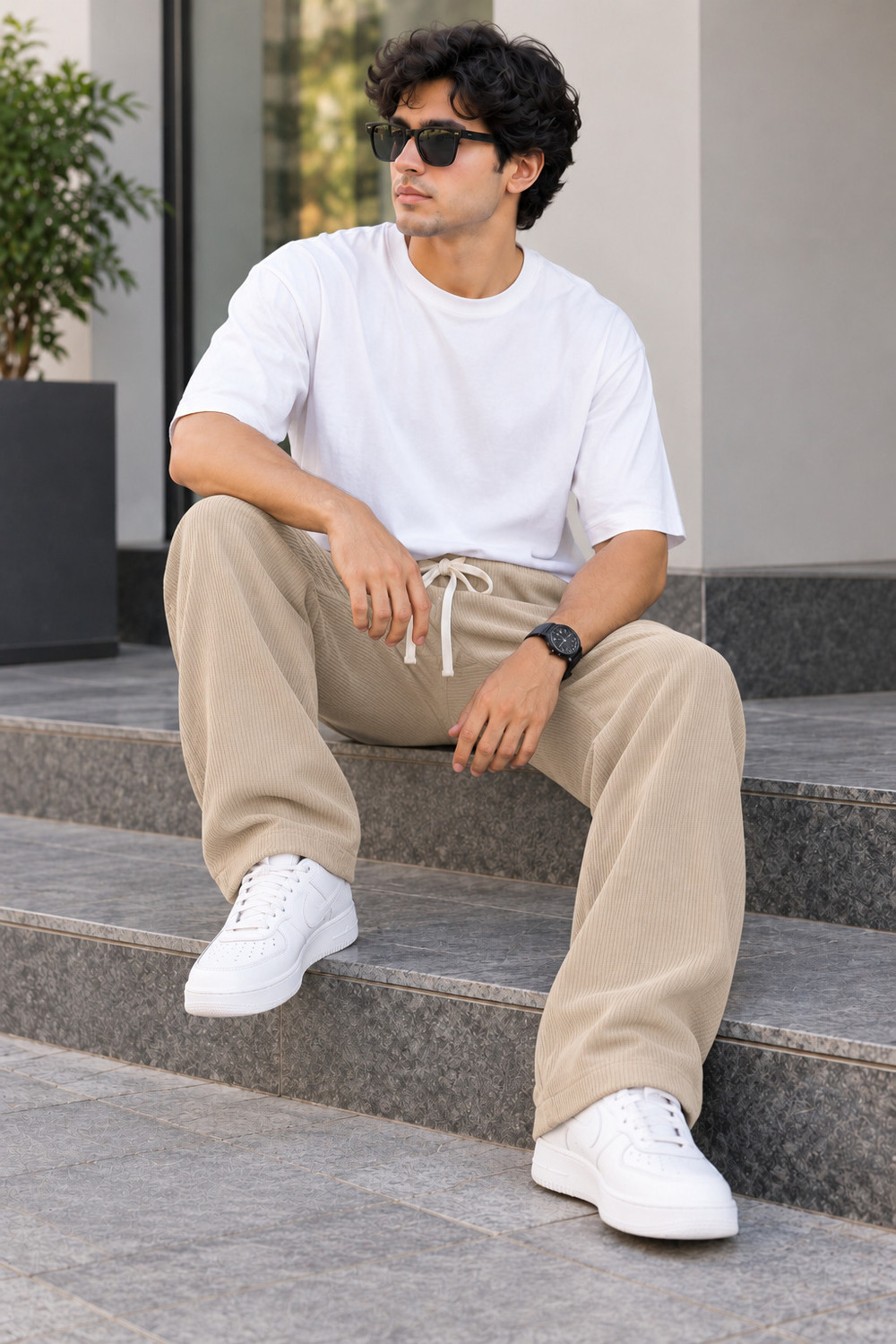 Image of METRONAUT Relaxed Men Multicolor Trousers