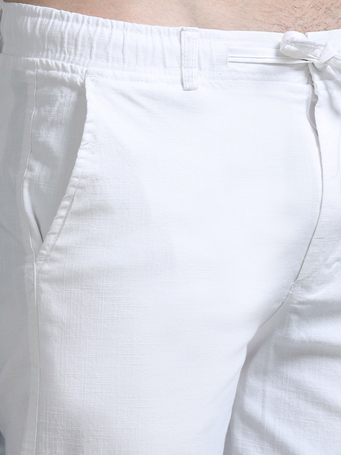 Image of Trumode Relaxed Men White Trousers