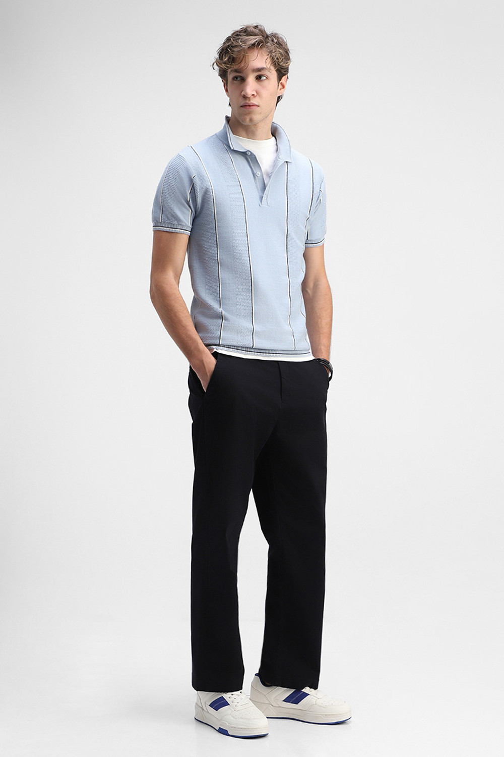 Image of Snitch Relaxed Men Black Trousers